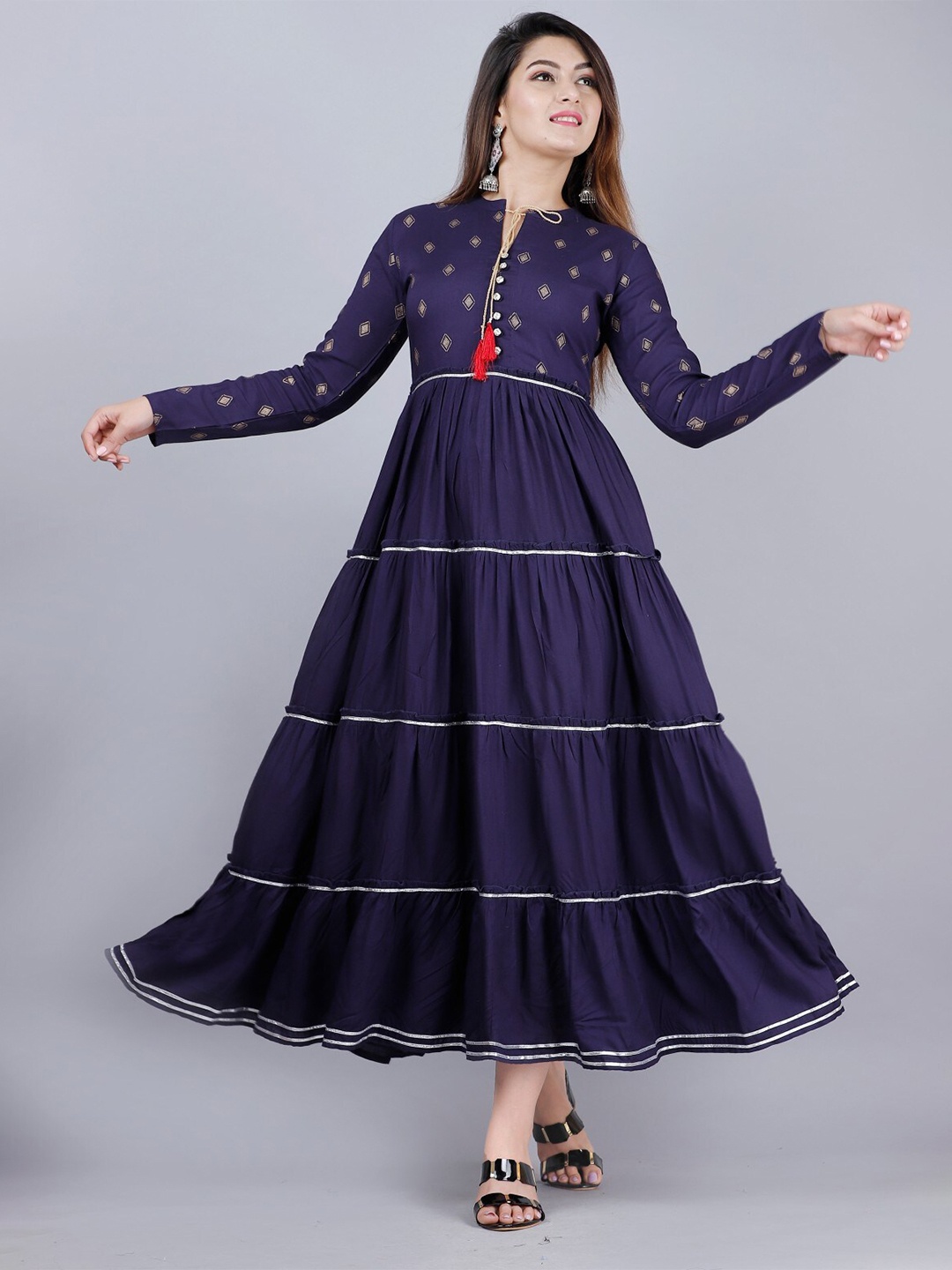 

VASANT APPAREL Blue Ethnic Maxi Dress