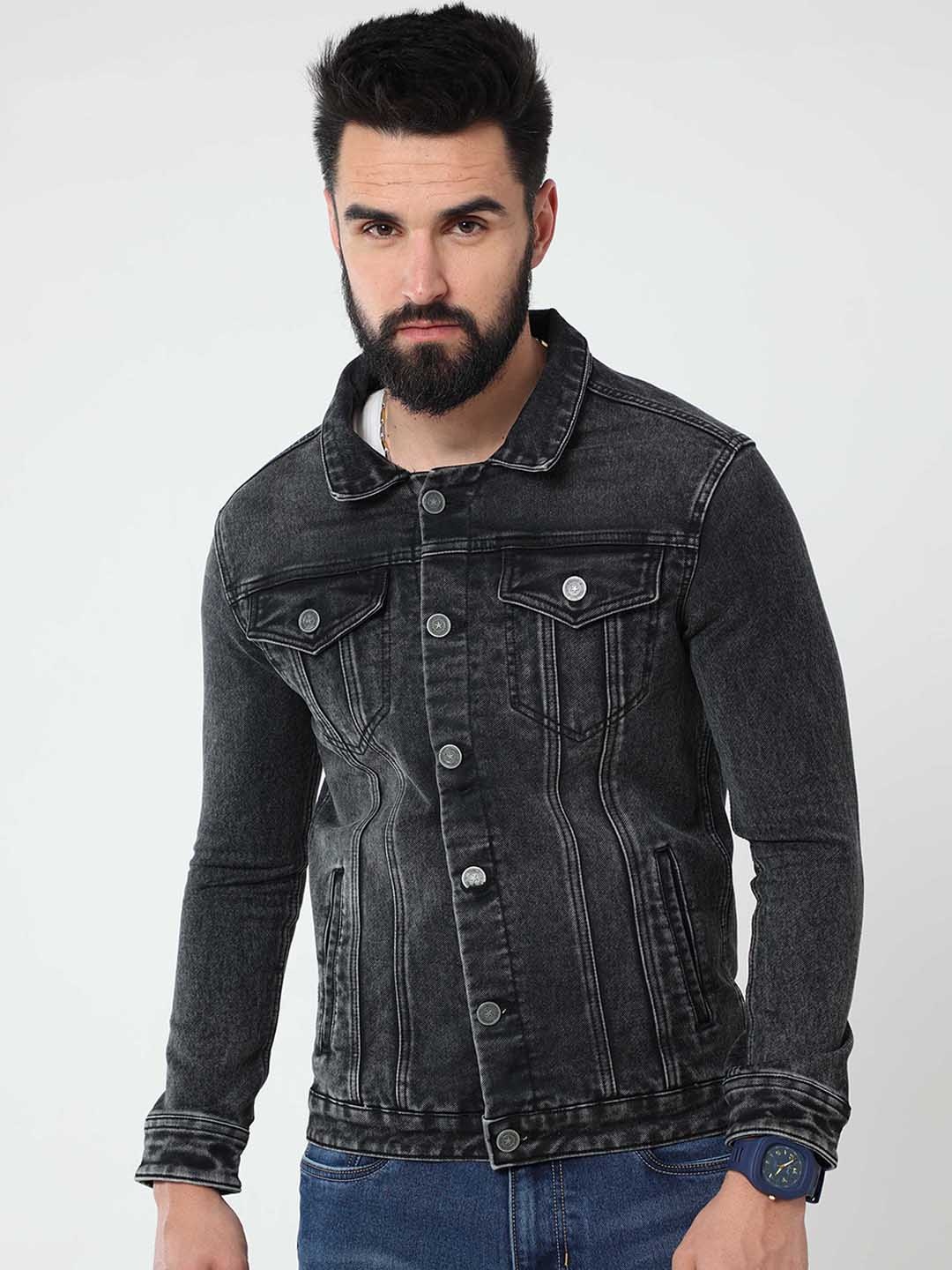 

Reslag Washed Denim Jacket, Black