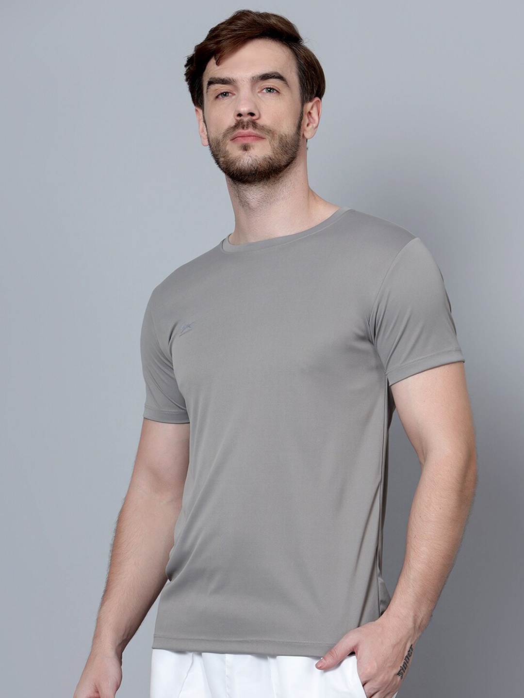 

Shiv Naresh Regular Fit Air Max Sports T-shirt, Grey