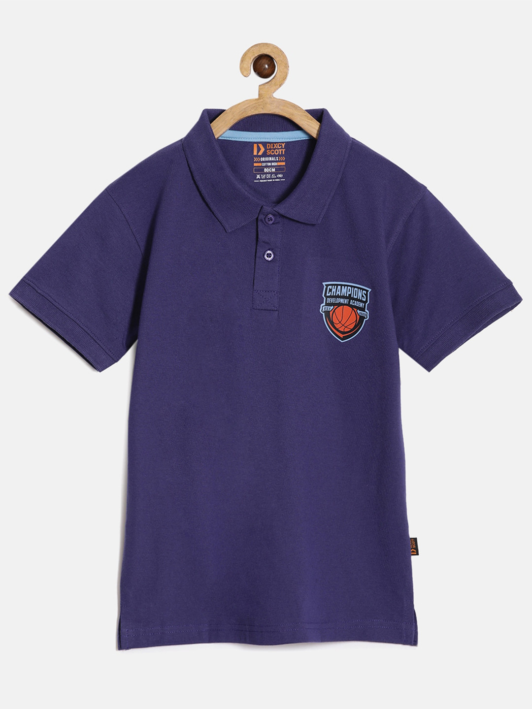 

DIXCY SCOTT Boys Polo Collar Cotton T-shirt, Navy blue