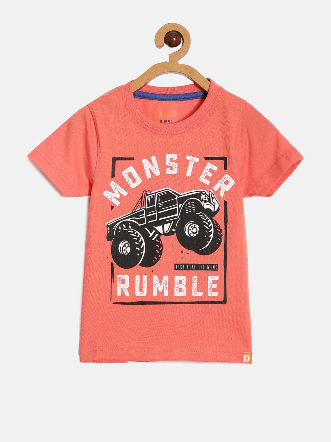 

DIXCY SCOTT Boys Graphic Printed Cotton T-shirt, Pink