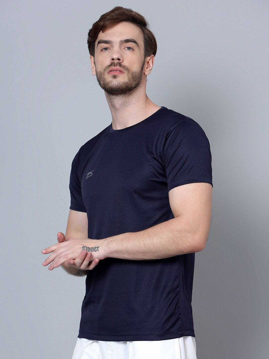

Shiv Naresh Regular Fit Air Max Sports T-shirt, Navy blue