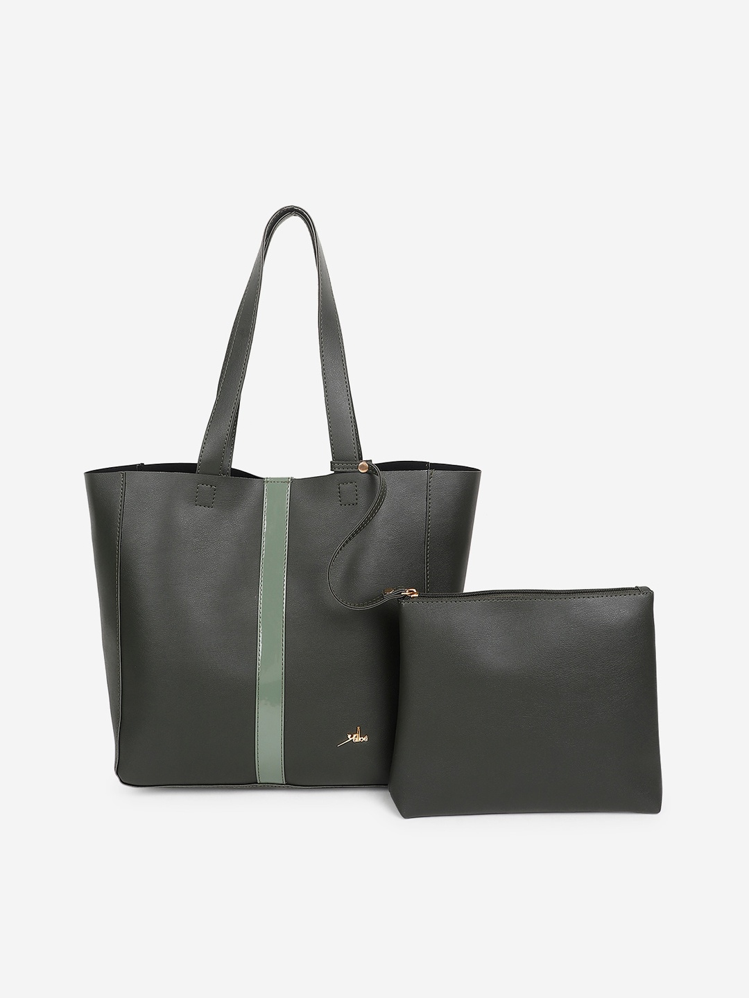 

yelloe Oversized Shopper Tote Bag, Green