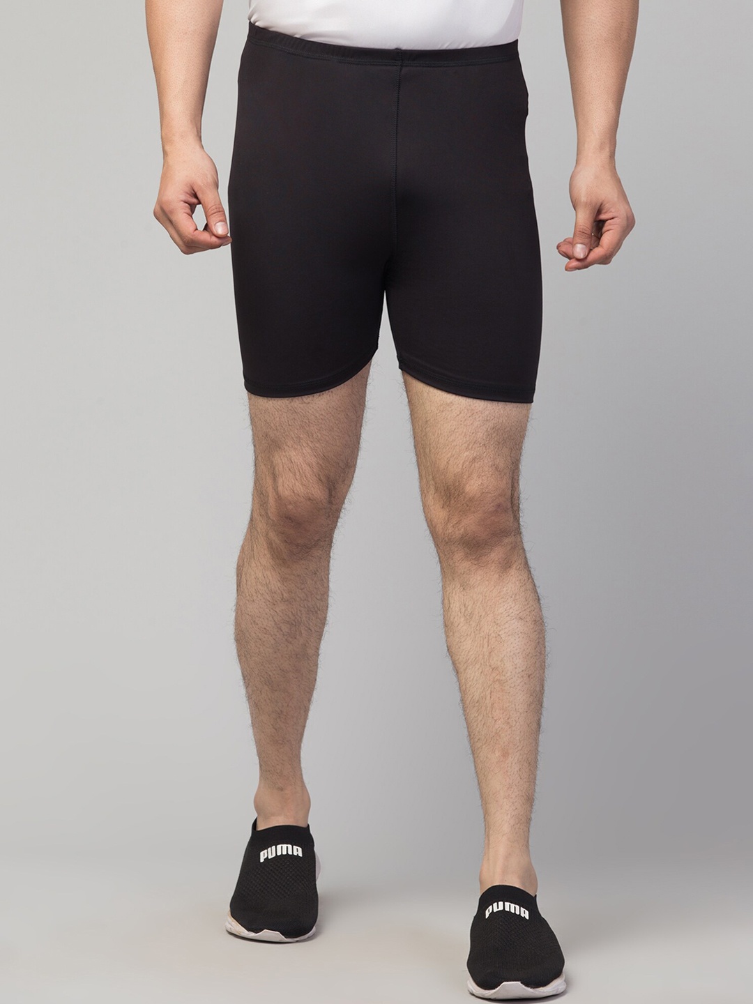 

Apraa & Parma Men Skinny Fit e-Dry Technology Biker Shorts, Black