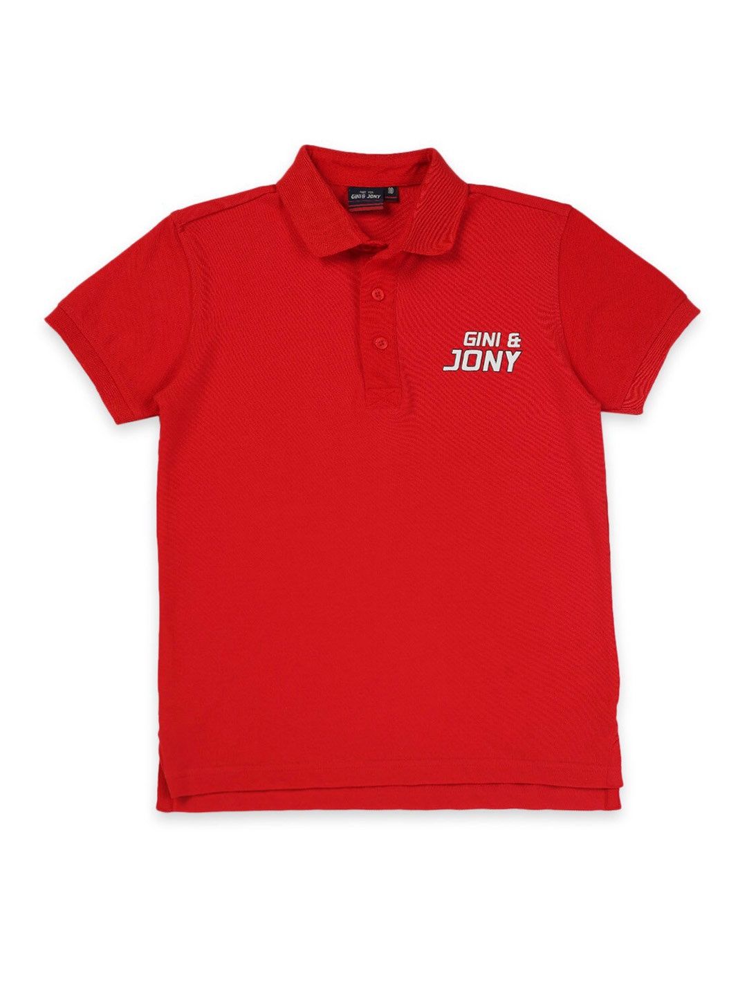 

Gini and Jony Boys Polo Collar Short Sleeves Cotton T-shirt, Red