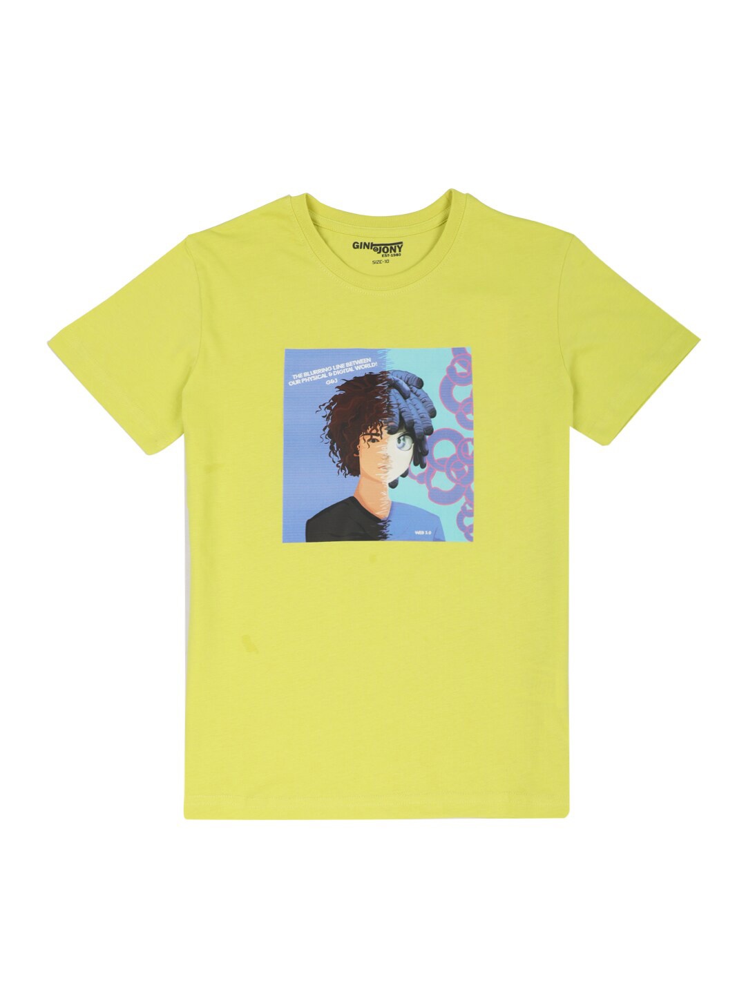 

Gini and Jony Boys Graphic Printed Cotton T-Shirt, Yellow