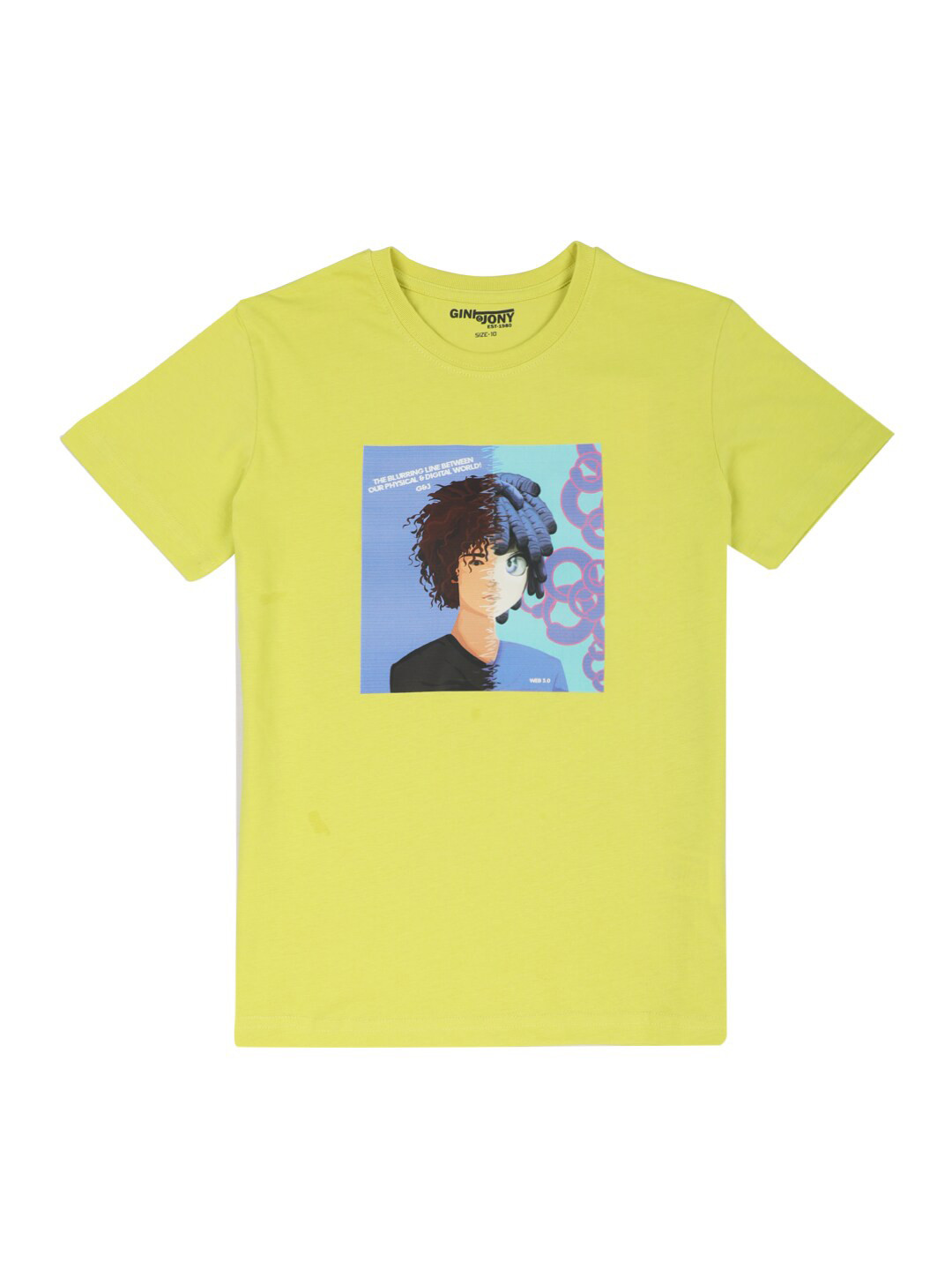 

Gini and Jony Infant Boys Graphic Printed Round Neck Cotton T-shirt, Yellow