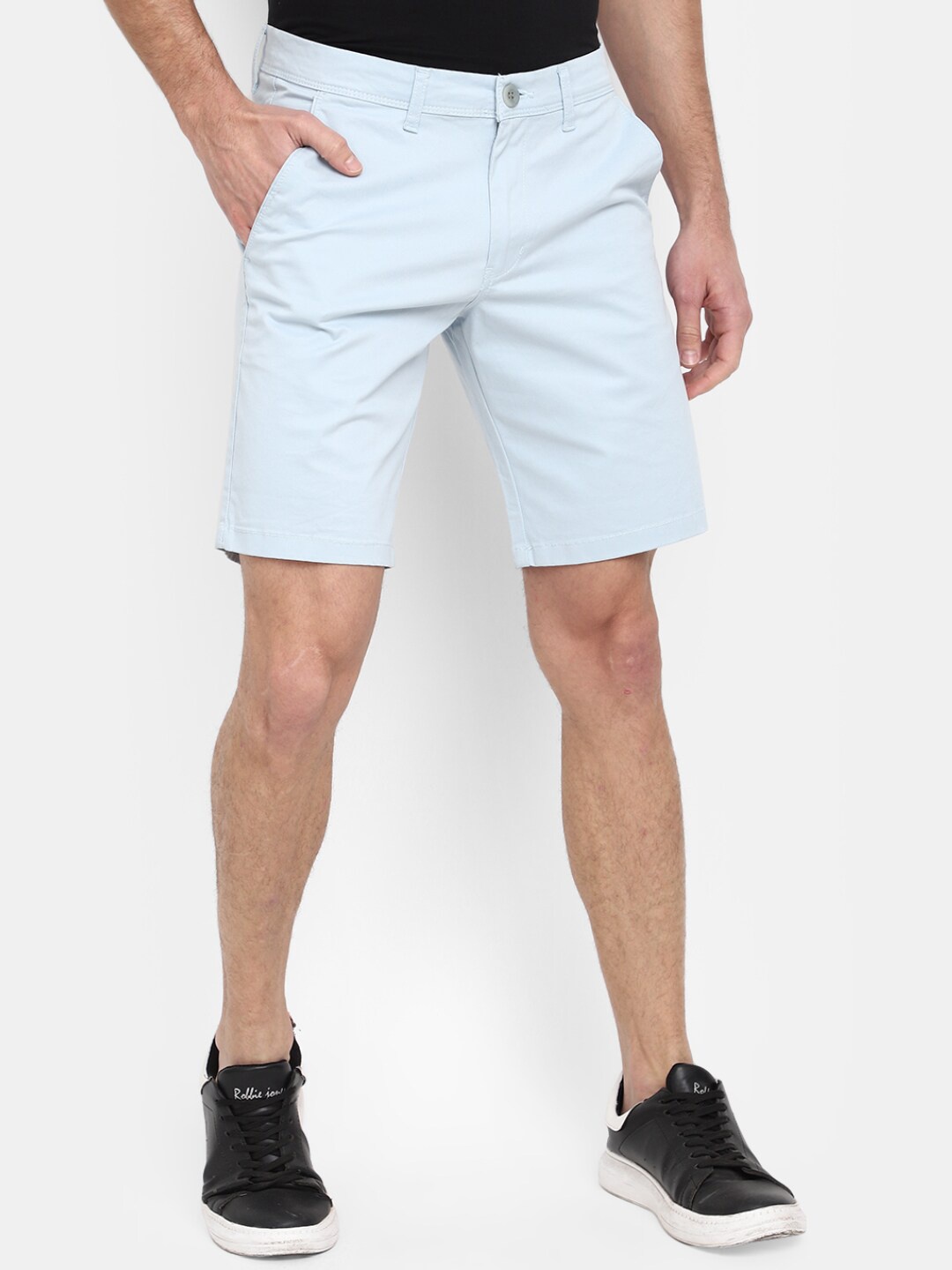 

V-Mart Mid Rise Chino Shorts, Blue