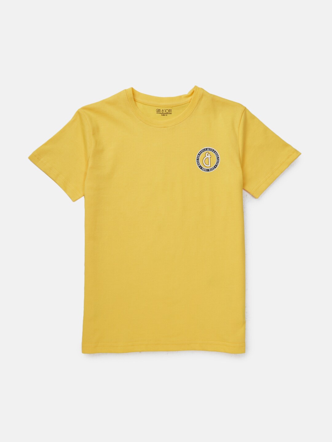 

Gini and Jony Boys Casual Cotton T-shirt, Yellow