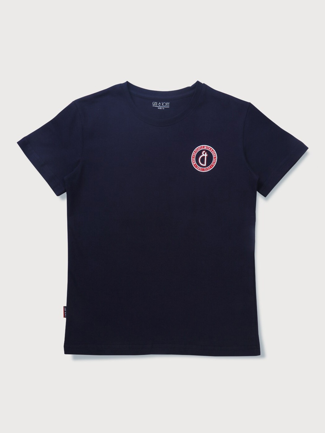 

Gini and Jony Boys Round Neck Cotton Casual T-shirt, Navy blue