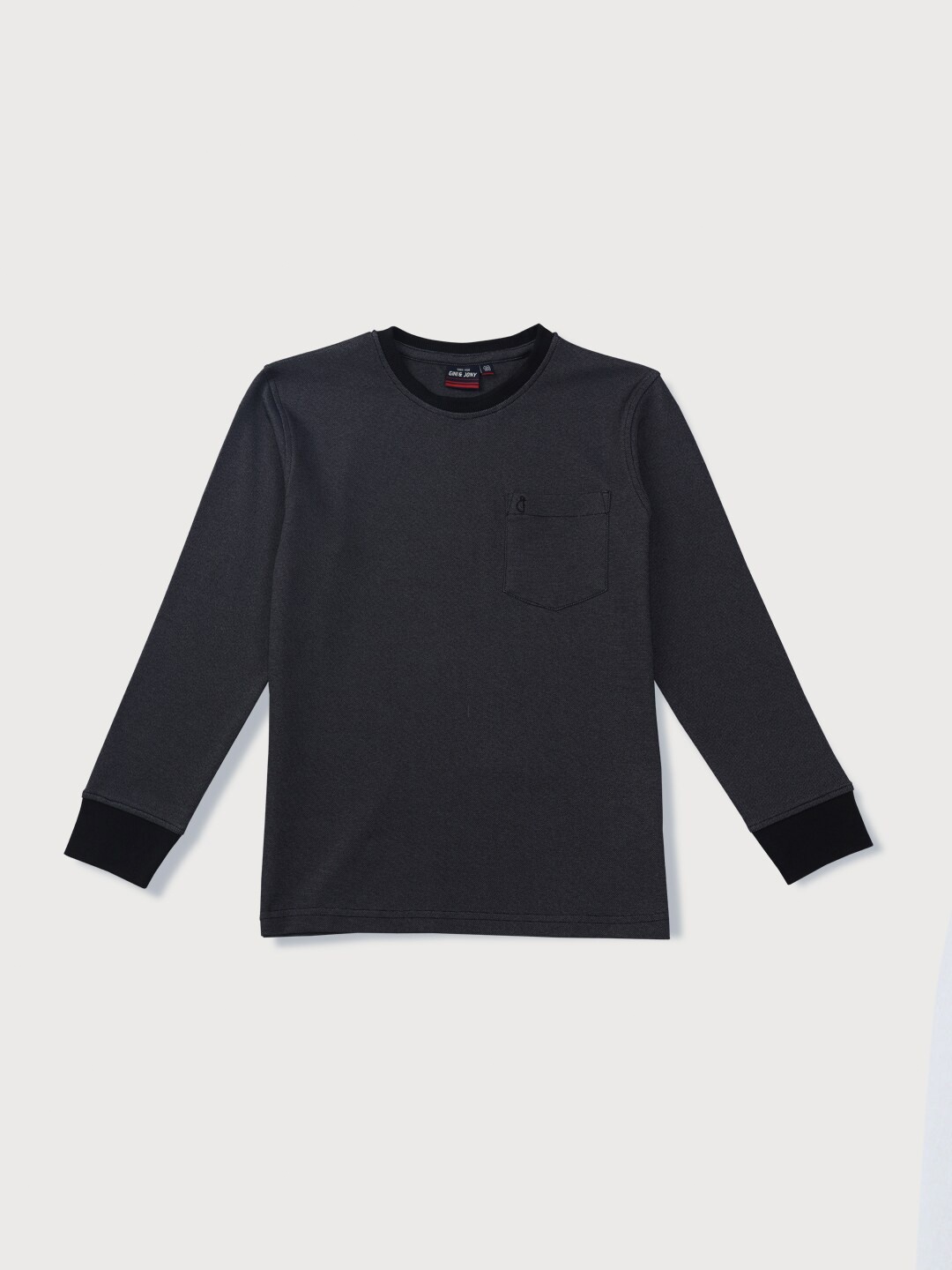

Gini and Jony Infant Boys Long Sleeves Casual Cotton T-shirt, Black