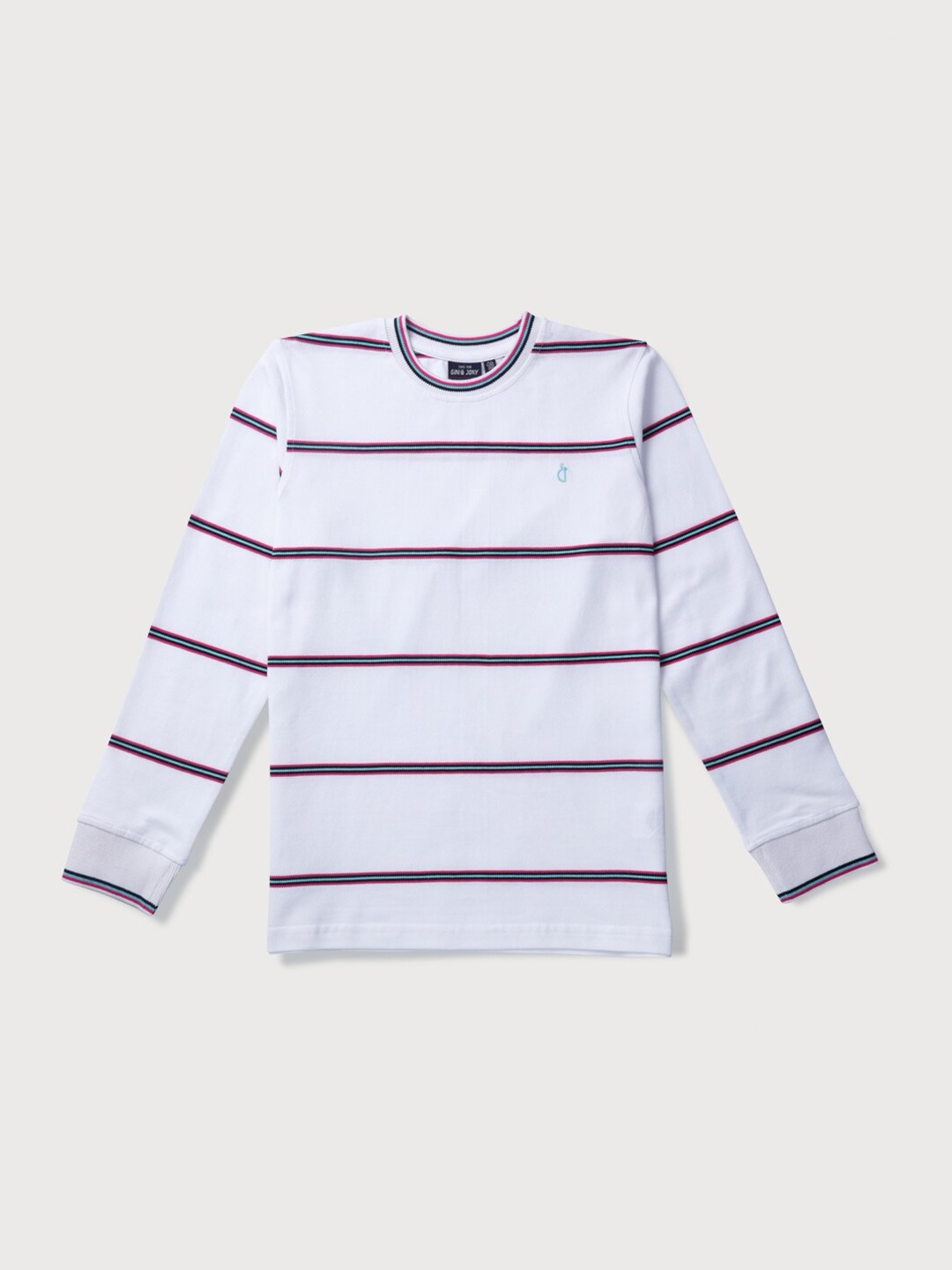 

Gini and Jony Boys Striped Cotton T-shirt, White