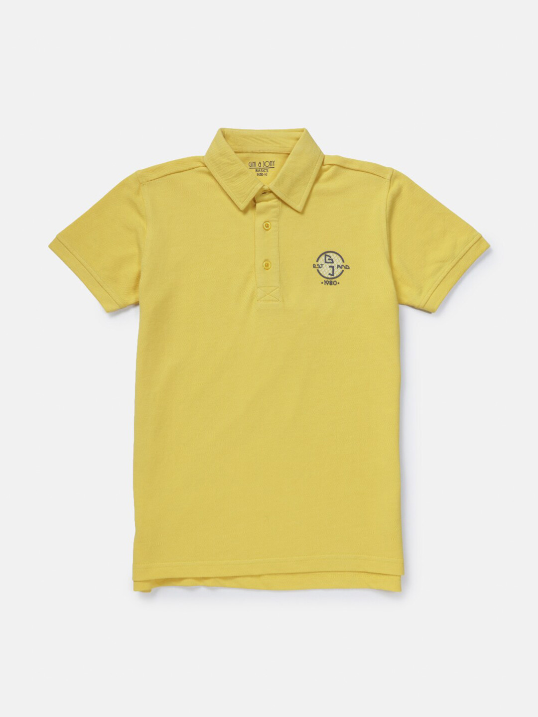 

Gini and Jony Boys Polo Collar Cotton T-shirt, Yellow