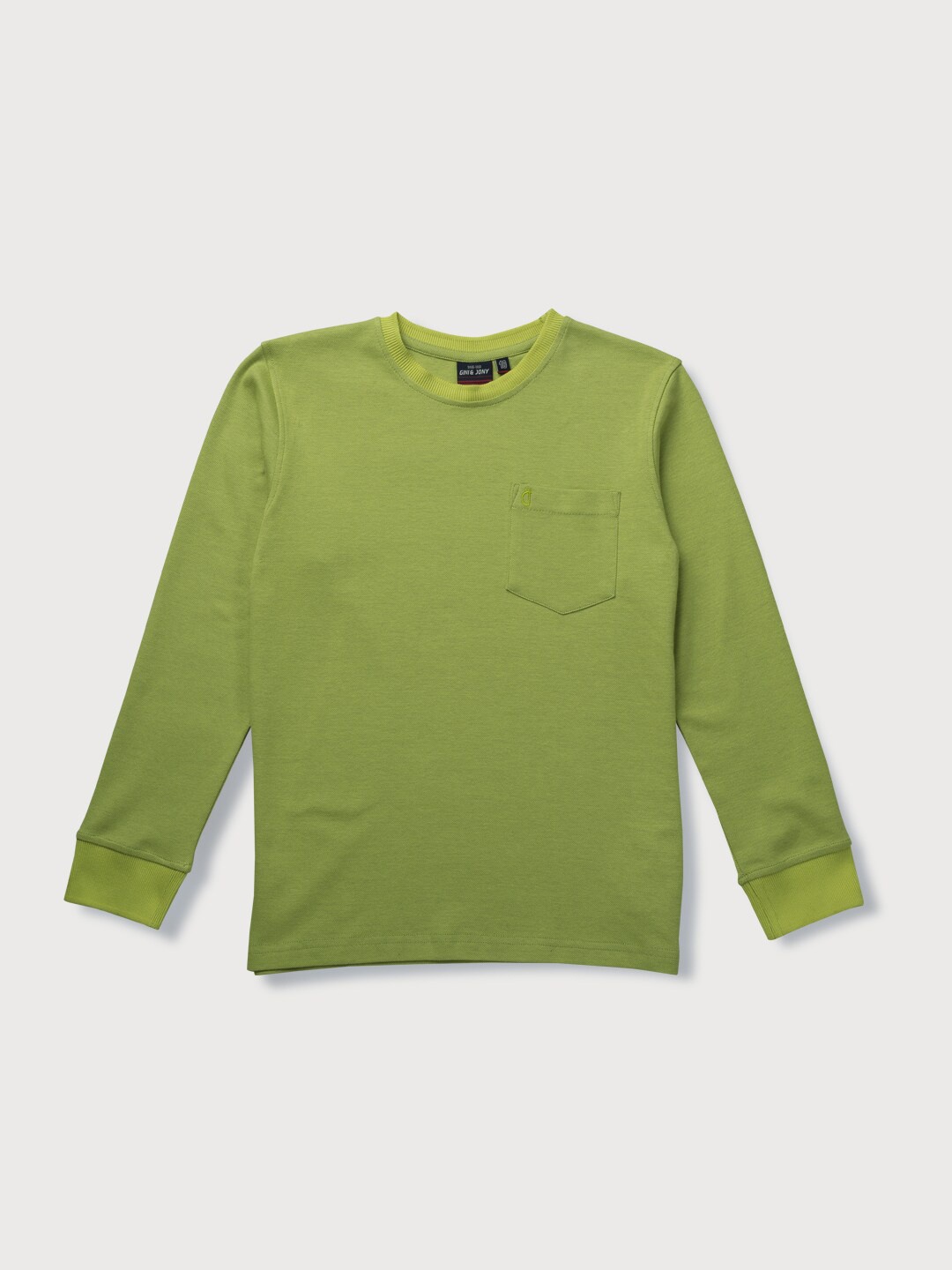 

Gini and Jony Infants Boys Long Sleeves Cotton T-shirt, Green