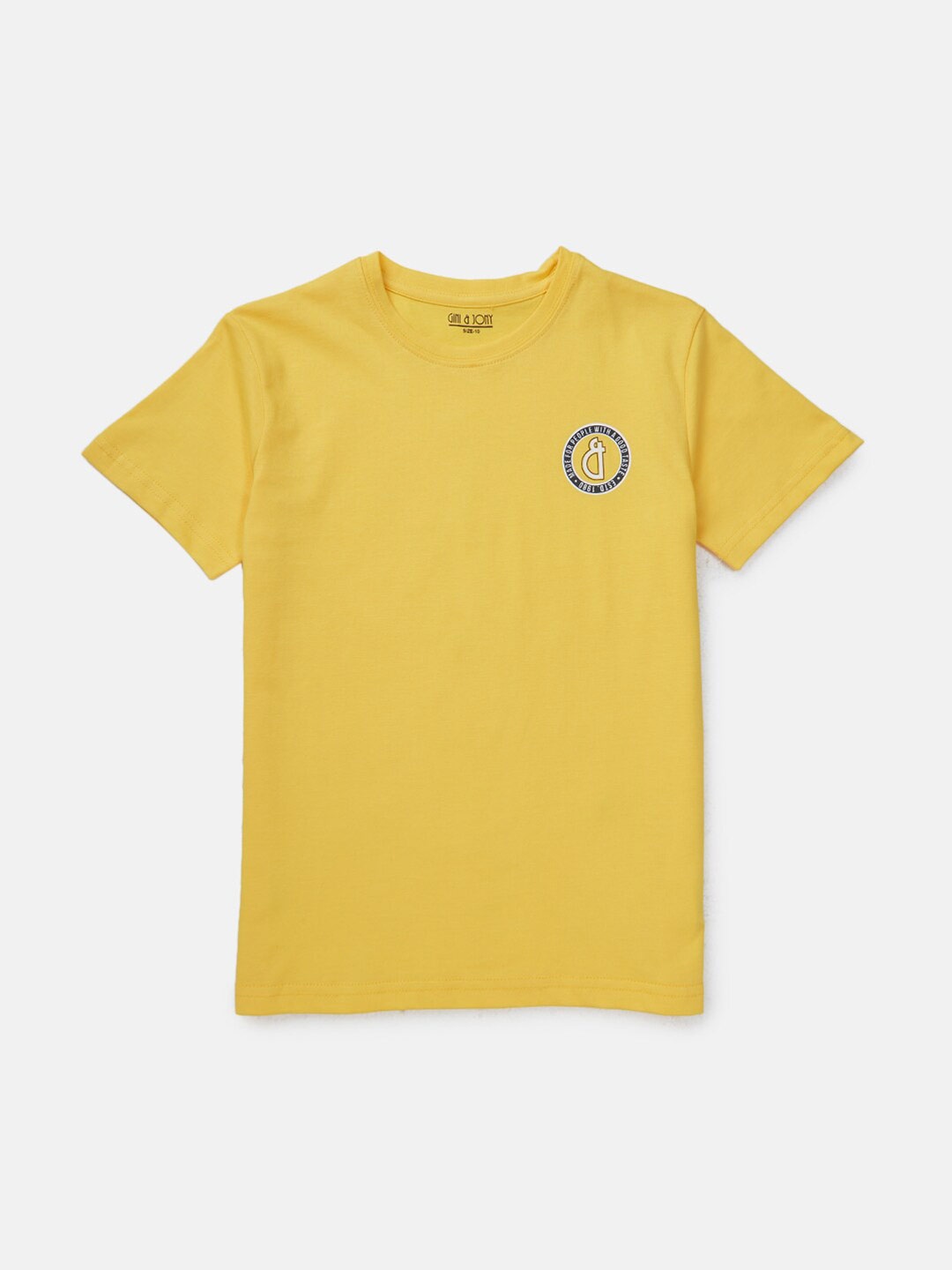 

Gini and Jony Infants Boys Round Neck Cotton T-Shirt, Yellow