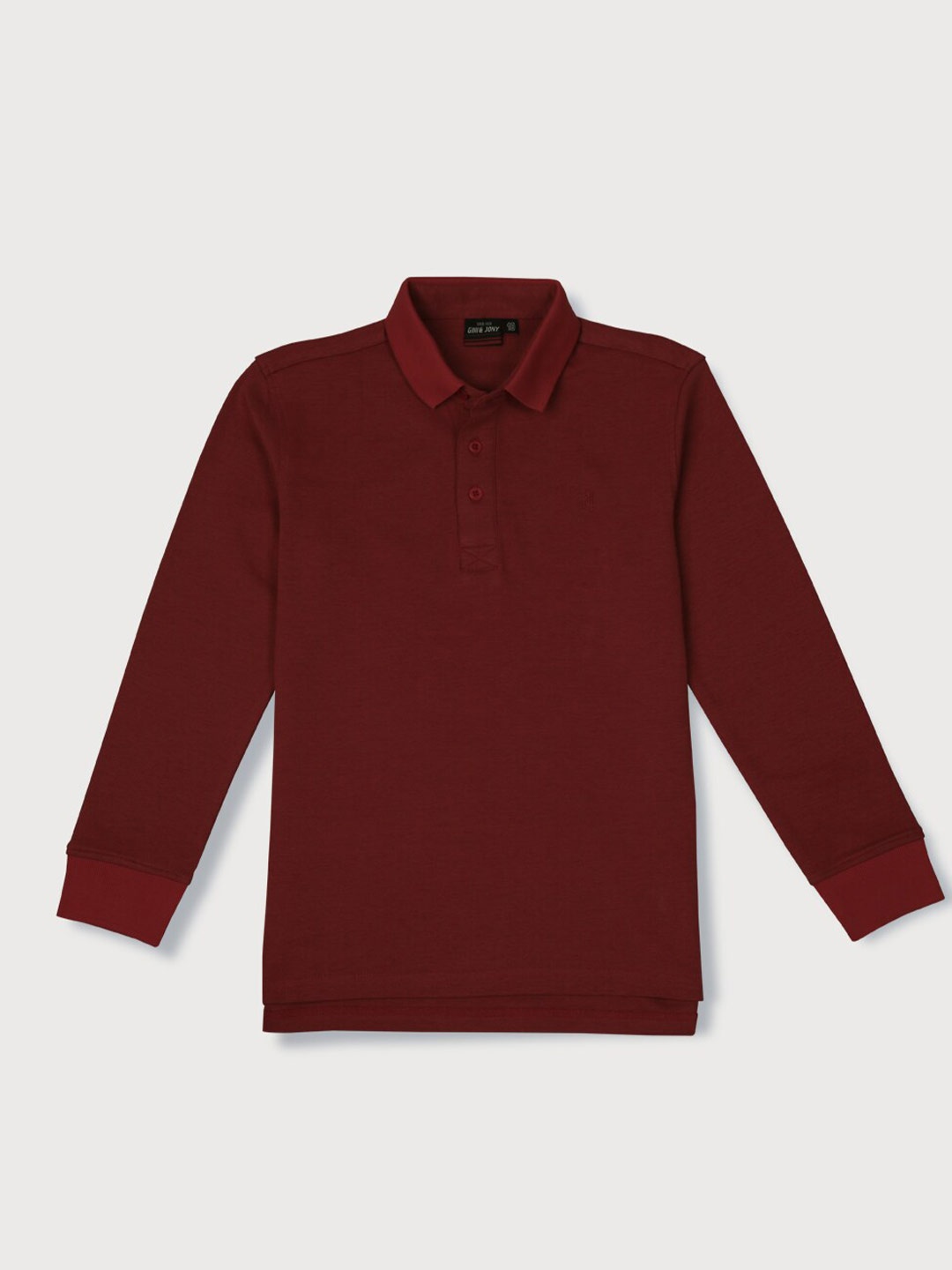 

Gini and Jony Boys Polo Collar Long Sleeves Cotton T-shirt, Maroon