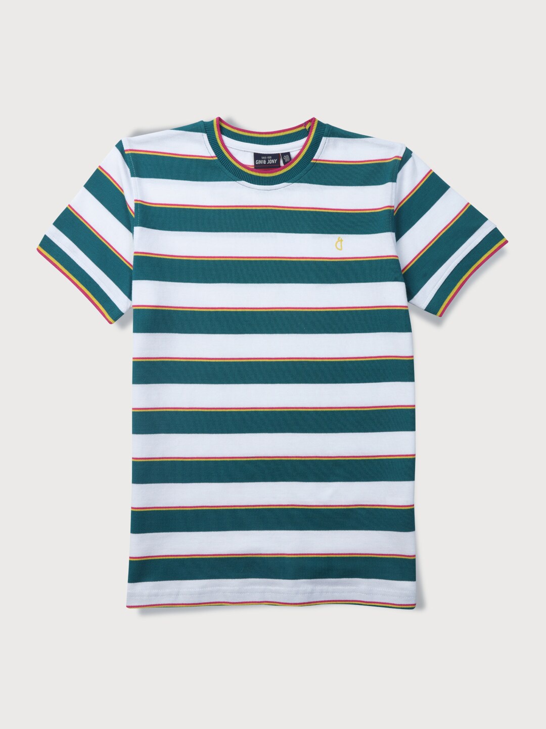 

Gini and Jony Boys Striped Cotton T-shirt, Green