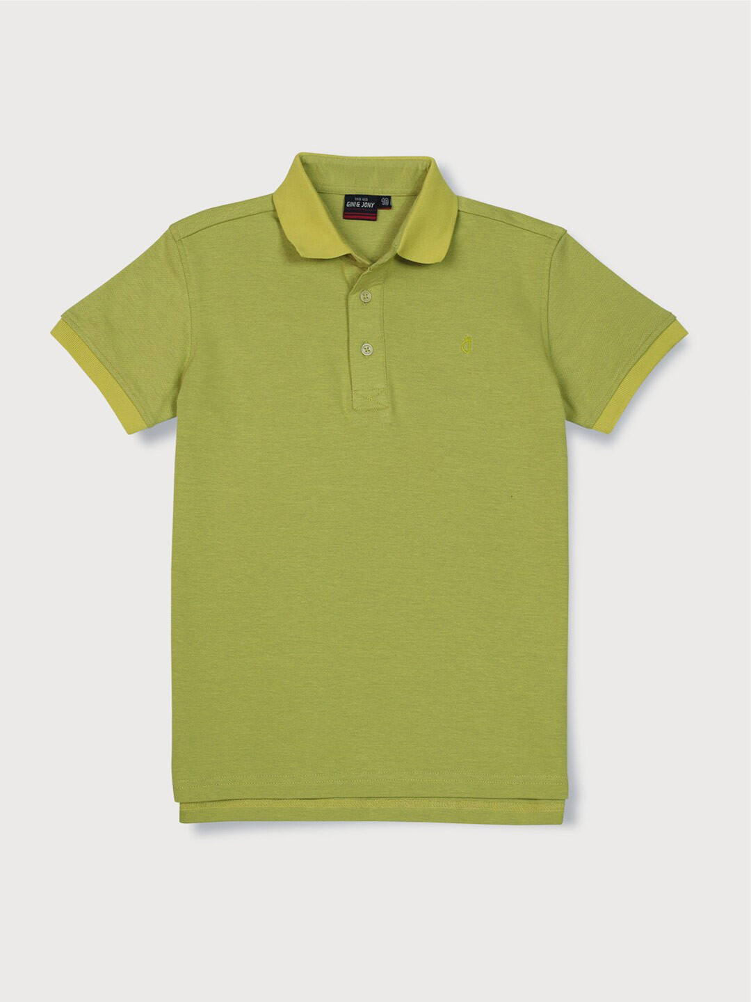 

Gini and Jony Boys Polo Collar Cotton T-shirt, Green