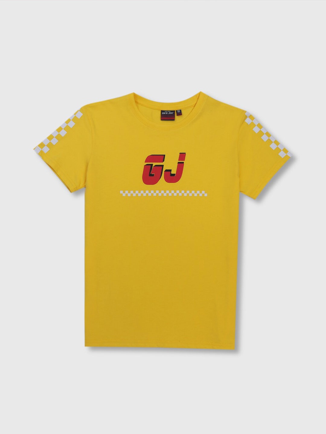 

Gini and Jony Infants Boys Typography Printed Cotton T-shirt, Yellow