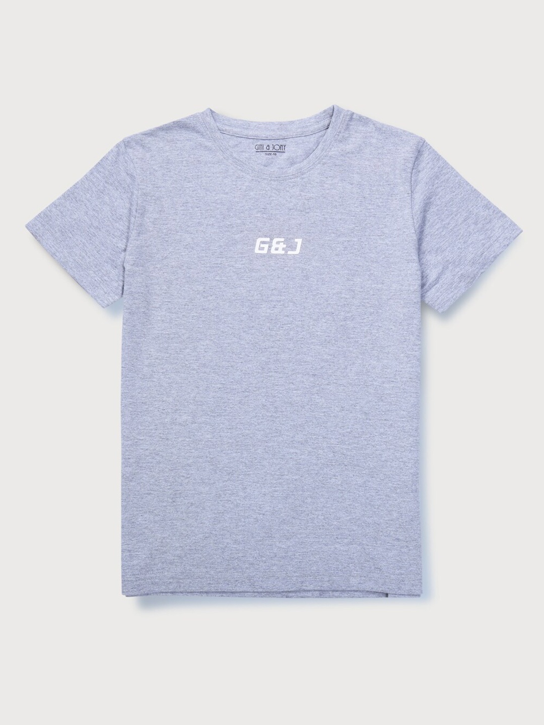 

Gini and Jony Boys Round Neck Cotton T-shirt, Grey