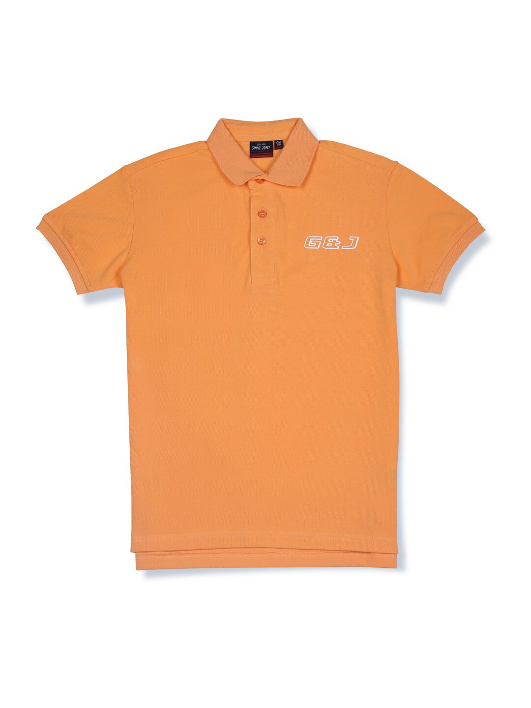 

Gini and Jony Boys Polo Collar Cotton T-shirt, Orange