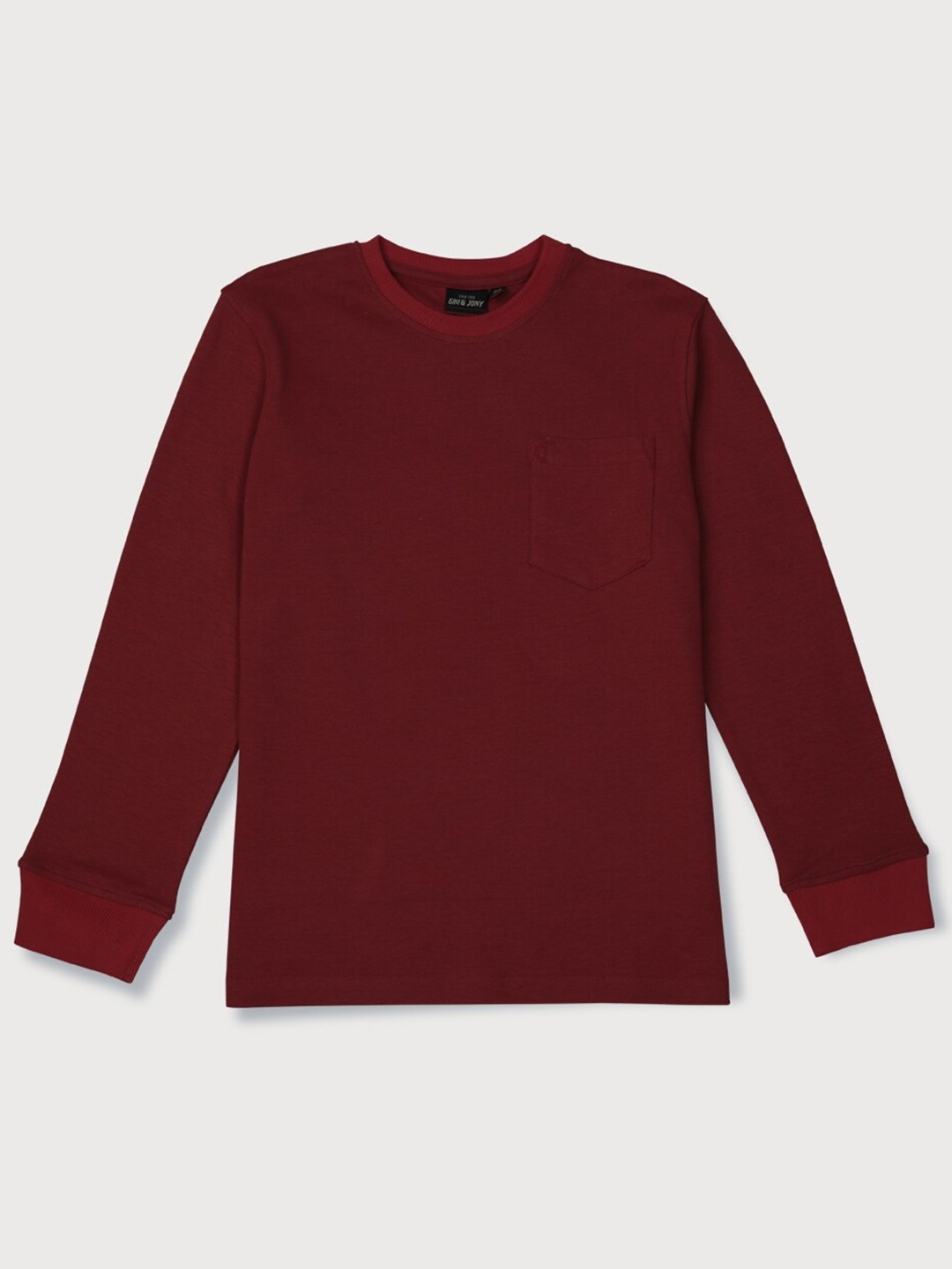 

Gini and Jony Infant Boys Long Sleeves Cotton T-shirt, Maroon