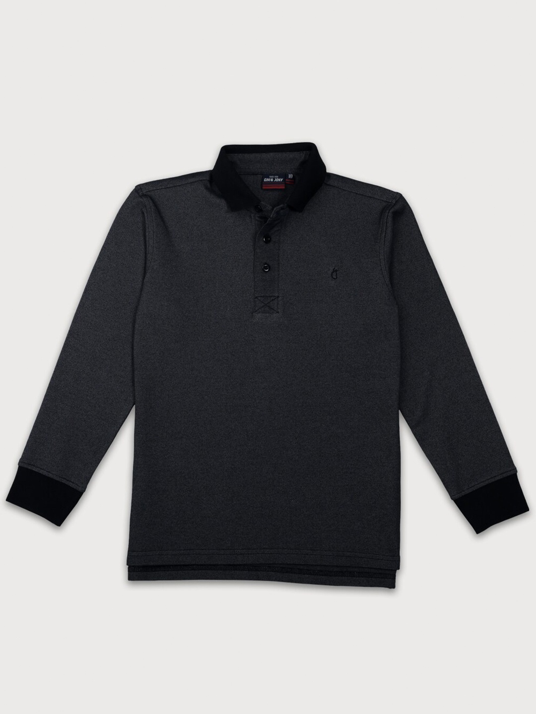 

Gini and Jony Boys Polo Collar Cotton T-shirt, Grey