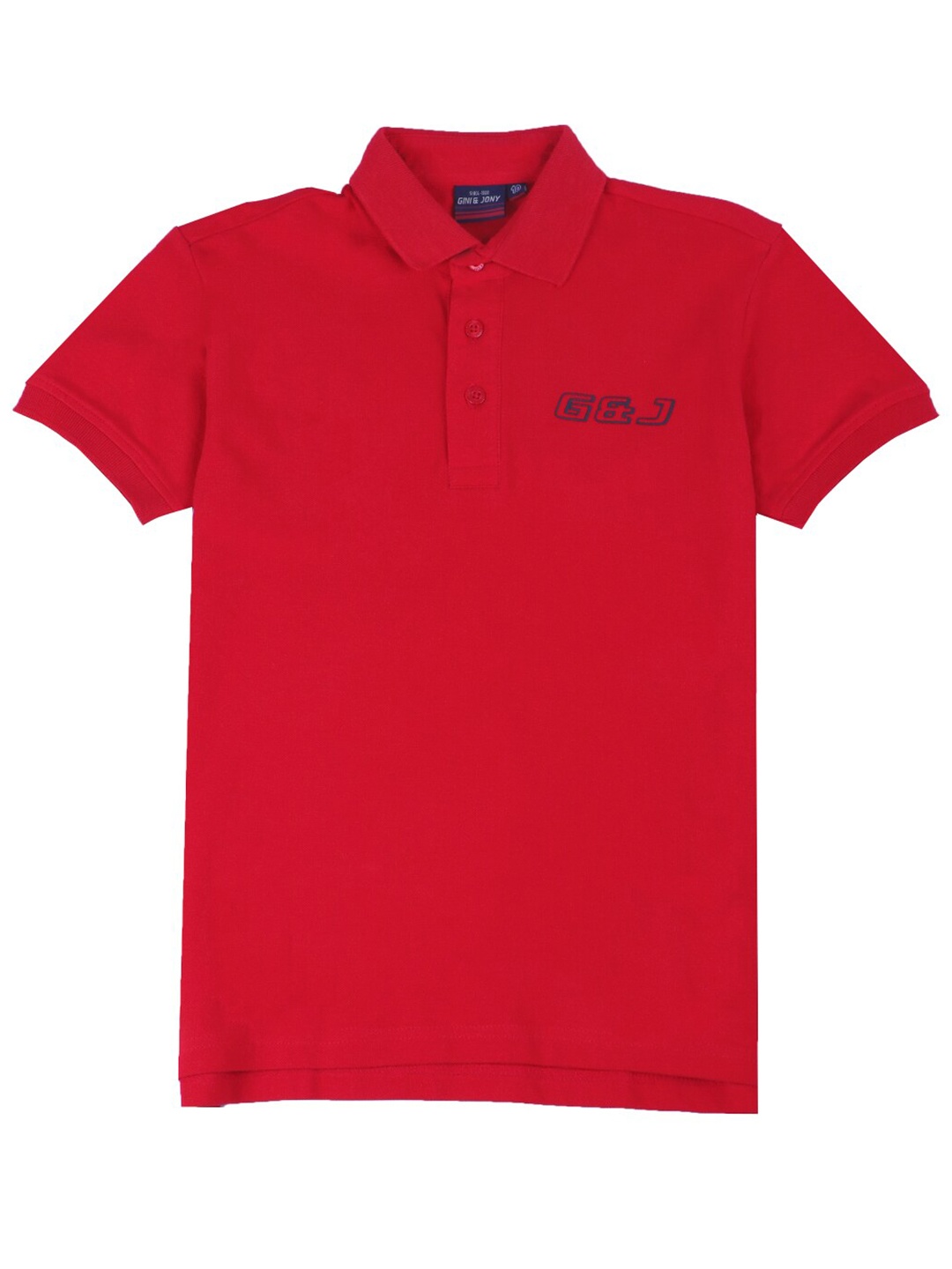 

Gini and Jony Boys Polo Collar Cotton T-shirt, Red