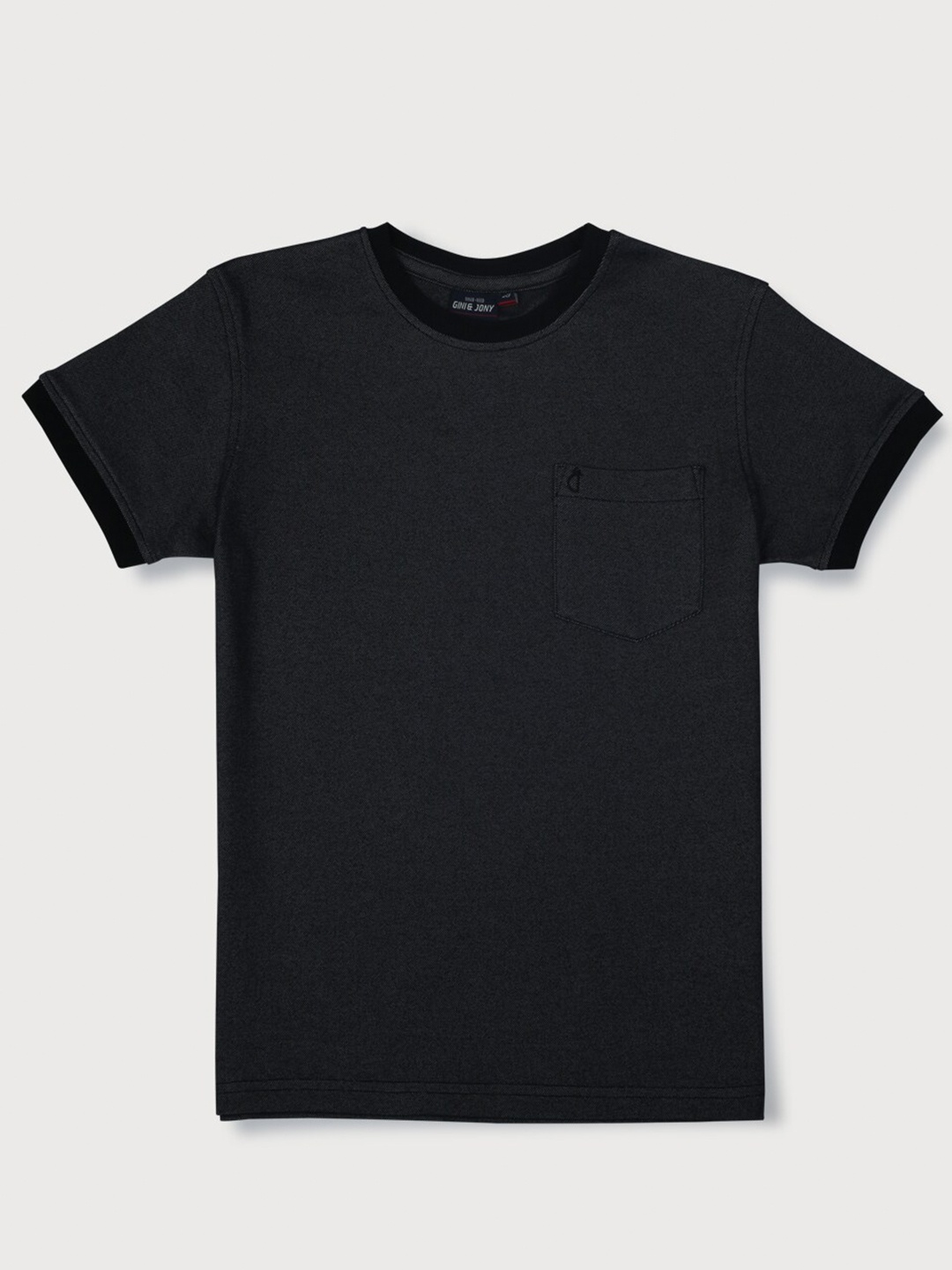 

Gini and Jony Boys Round Neck Cotton Casual T-shirt, Charcoal
