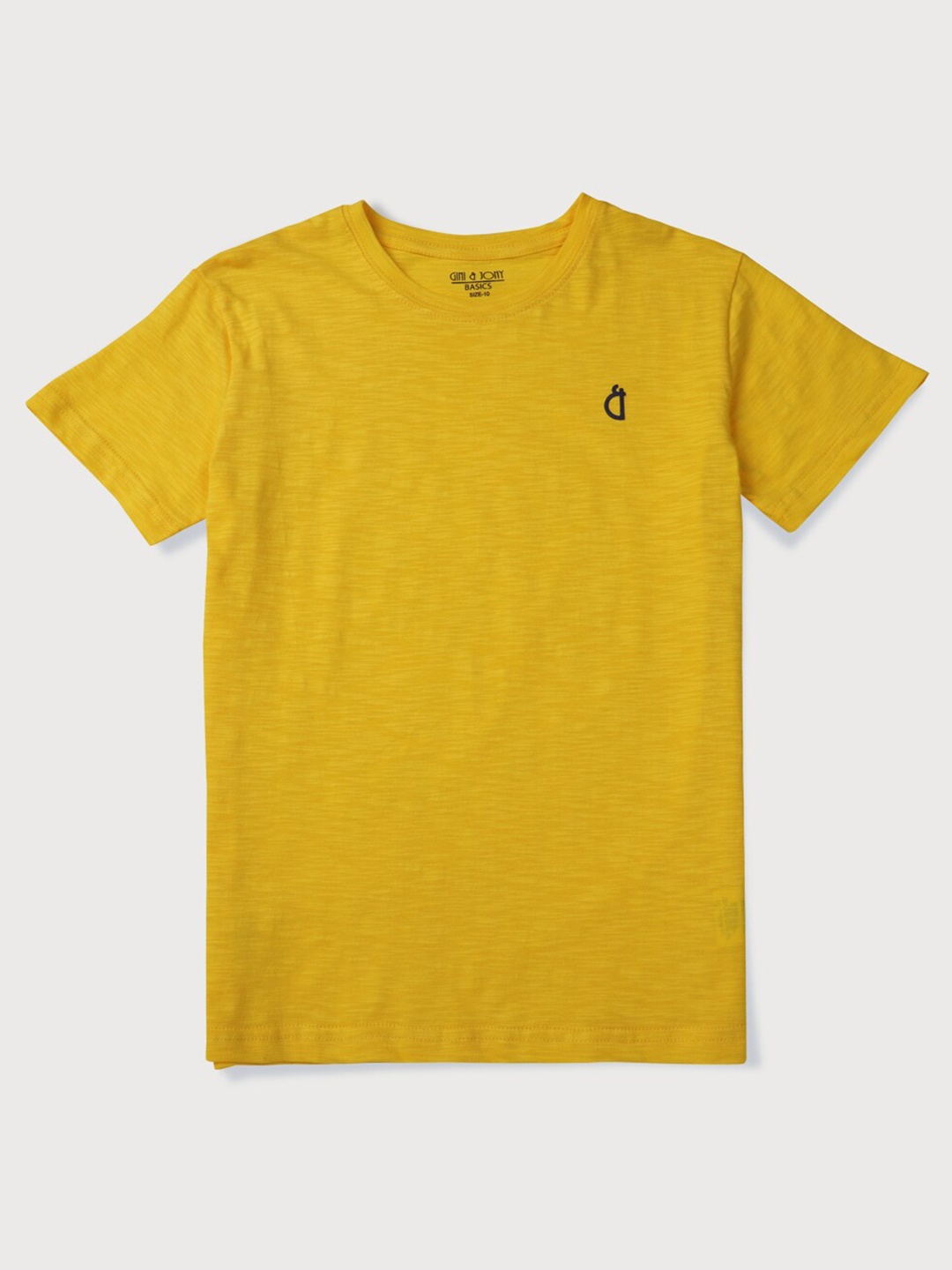 

Gini and Jony Boys Round Neck Short Sleeves Cotton T-shirt, Yellow
