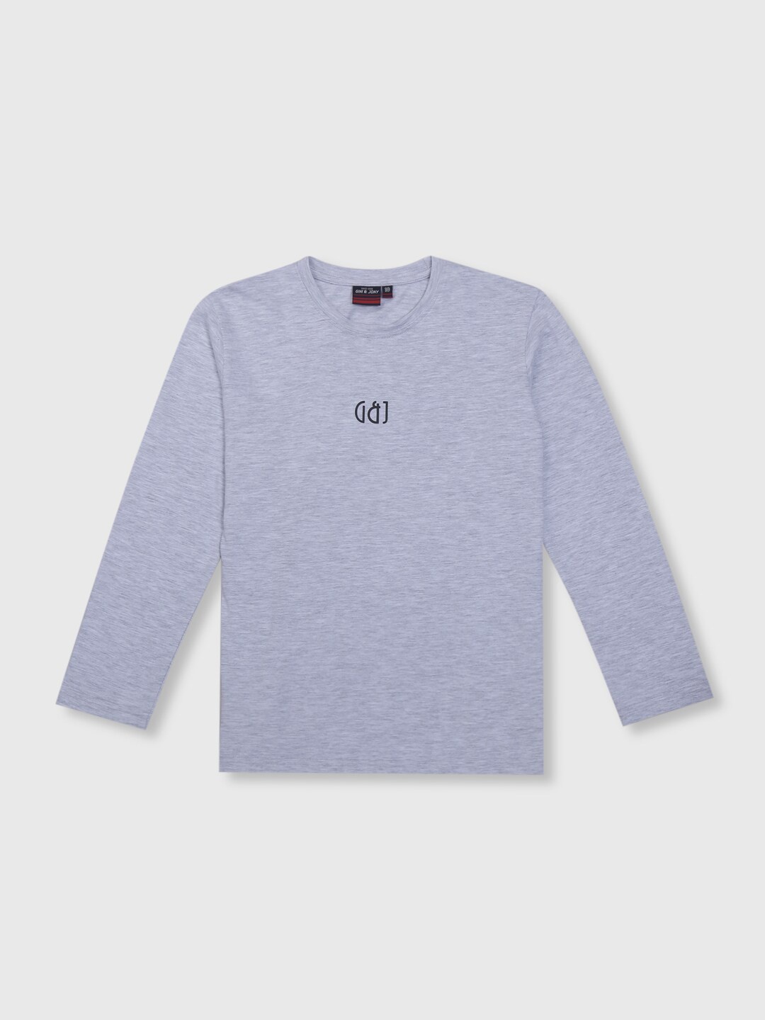 

Gini and Jony Boys Brand Logo Printed Polo Collar Cotton T-Shirt, Grey