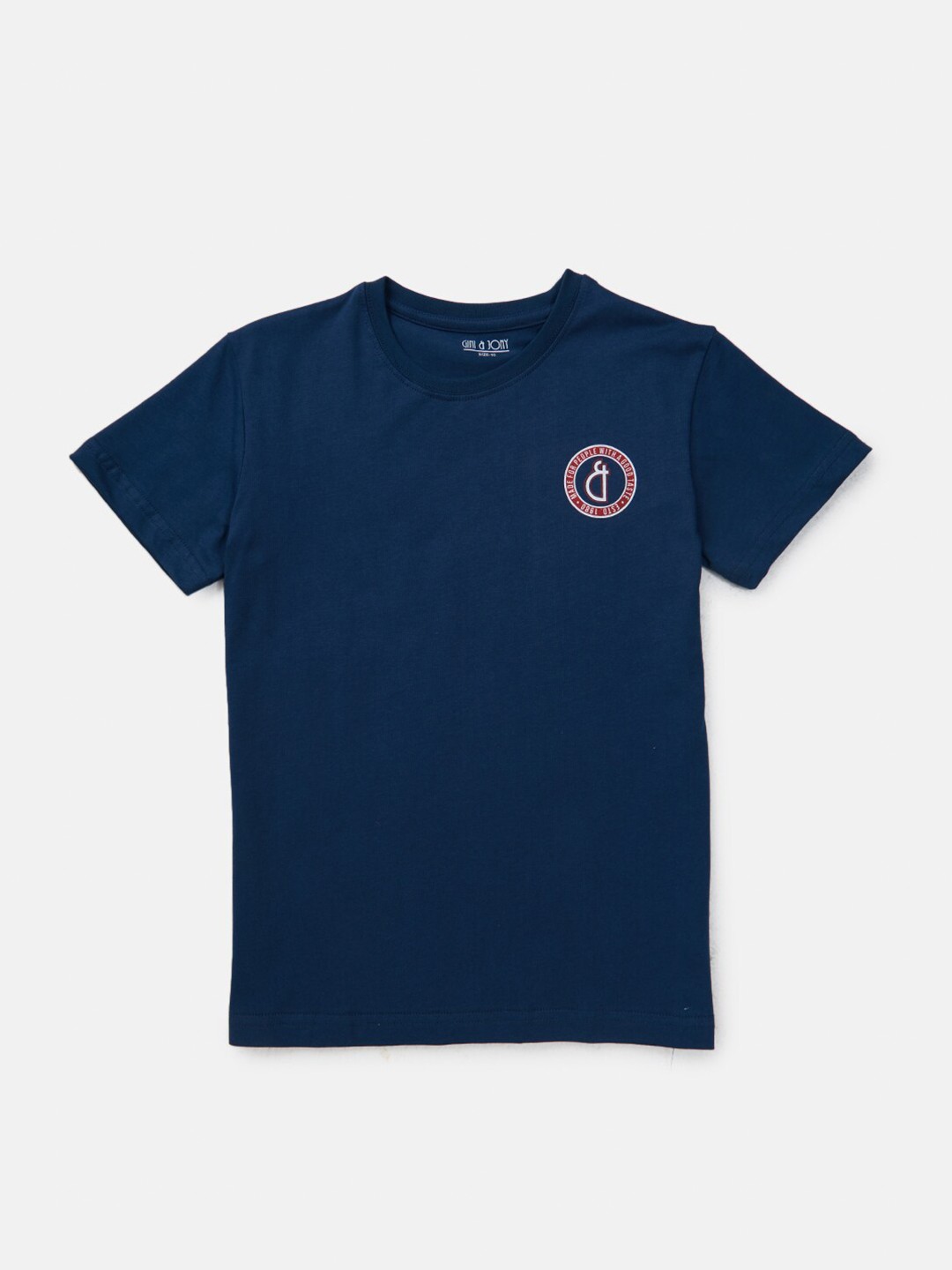 

Gini and Jony Boys Round Neck Cotton T-shirt, Navy blue