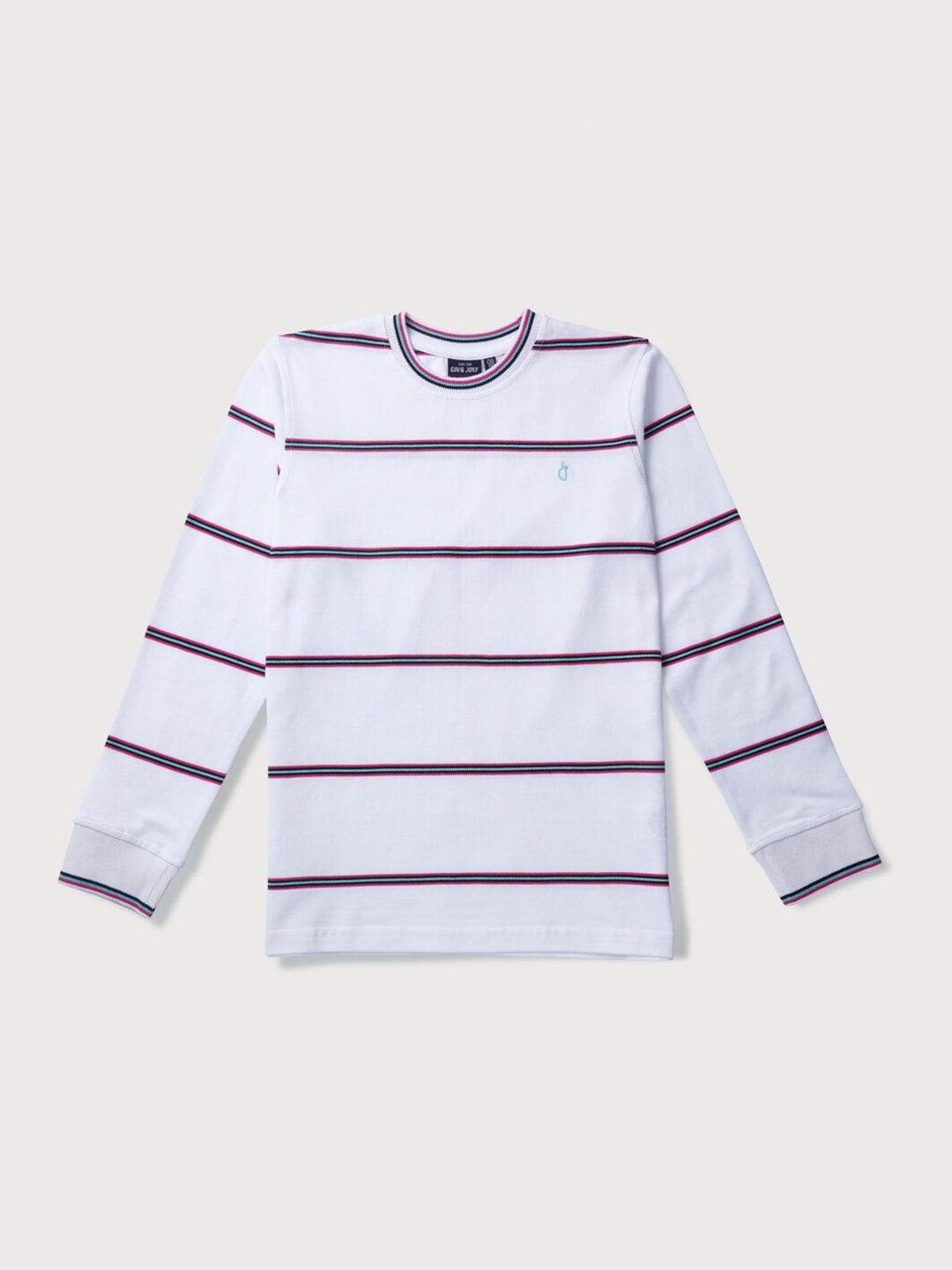 

Gini and Jony Infants Boys Horizontal Striped Cotton T-Shirt, White