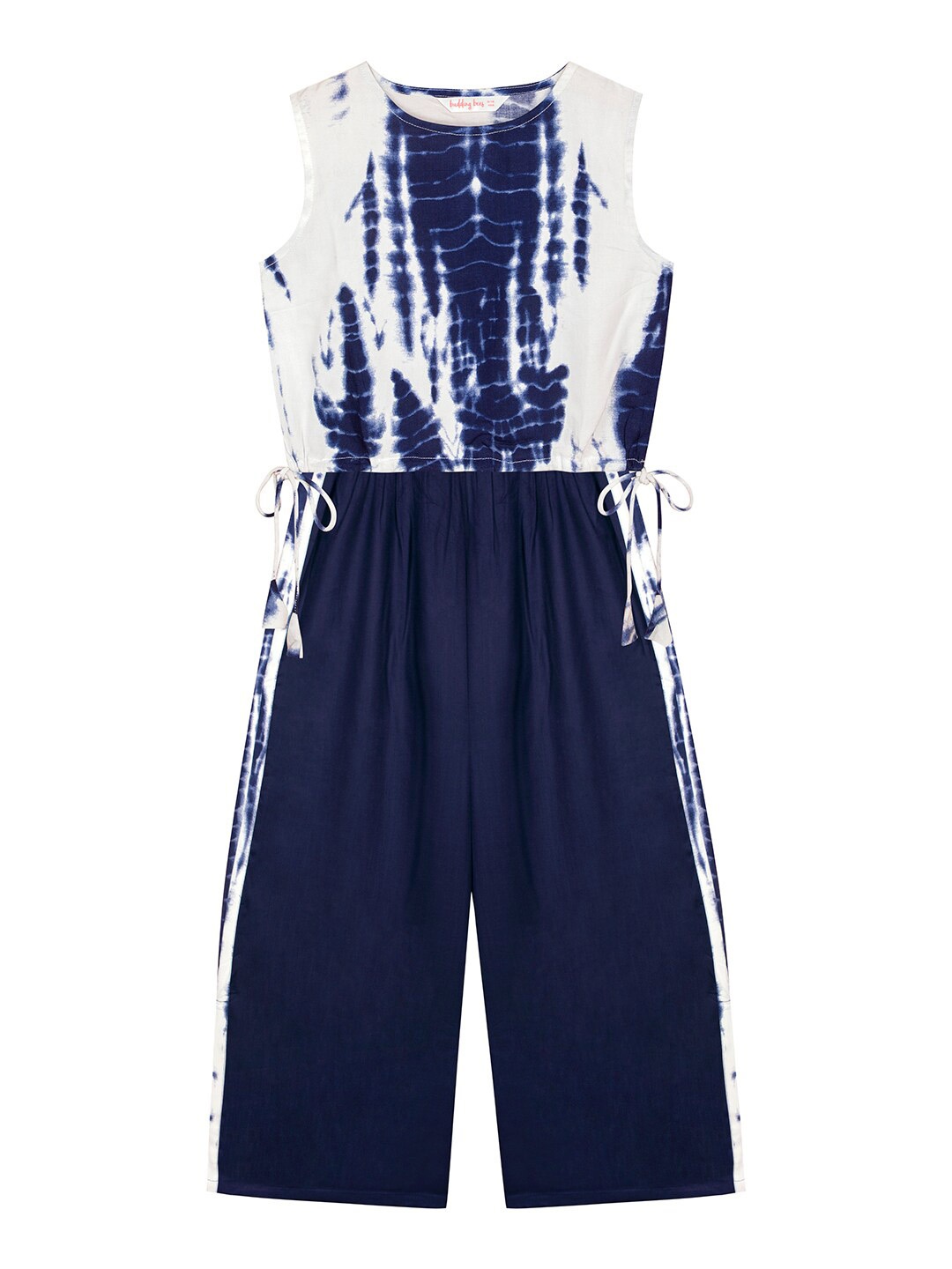 

Budding Bees Girls Tie & Dye Top With Trousers Set, Navy blue