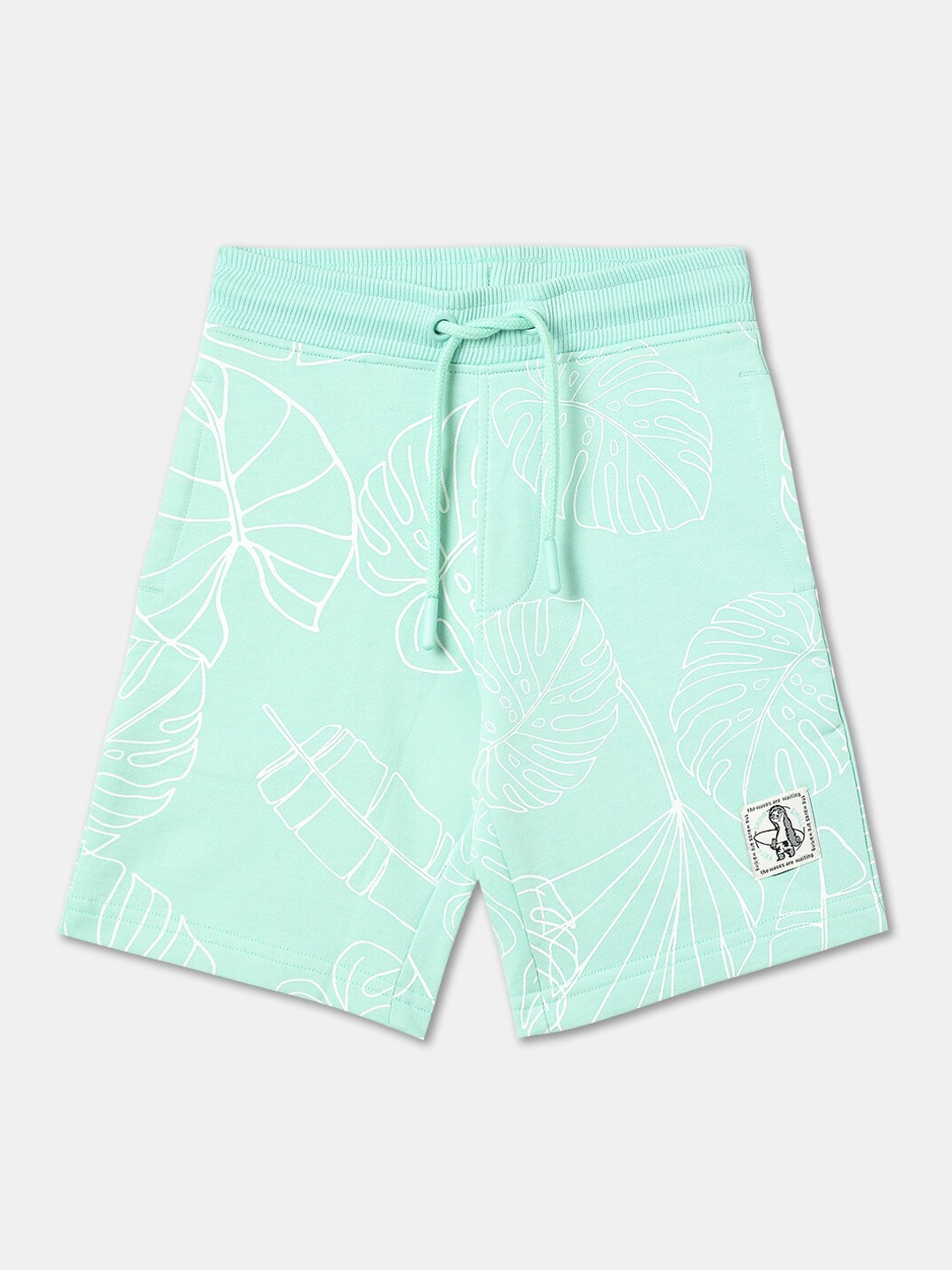 

R&B Boys Tropical Printed Regular Shorts, Sea green