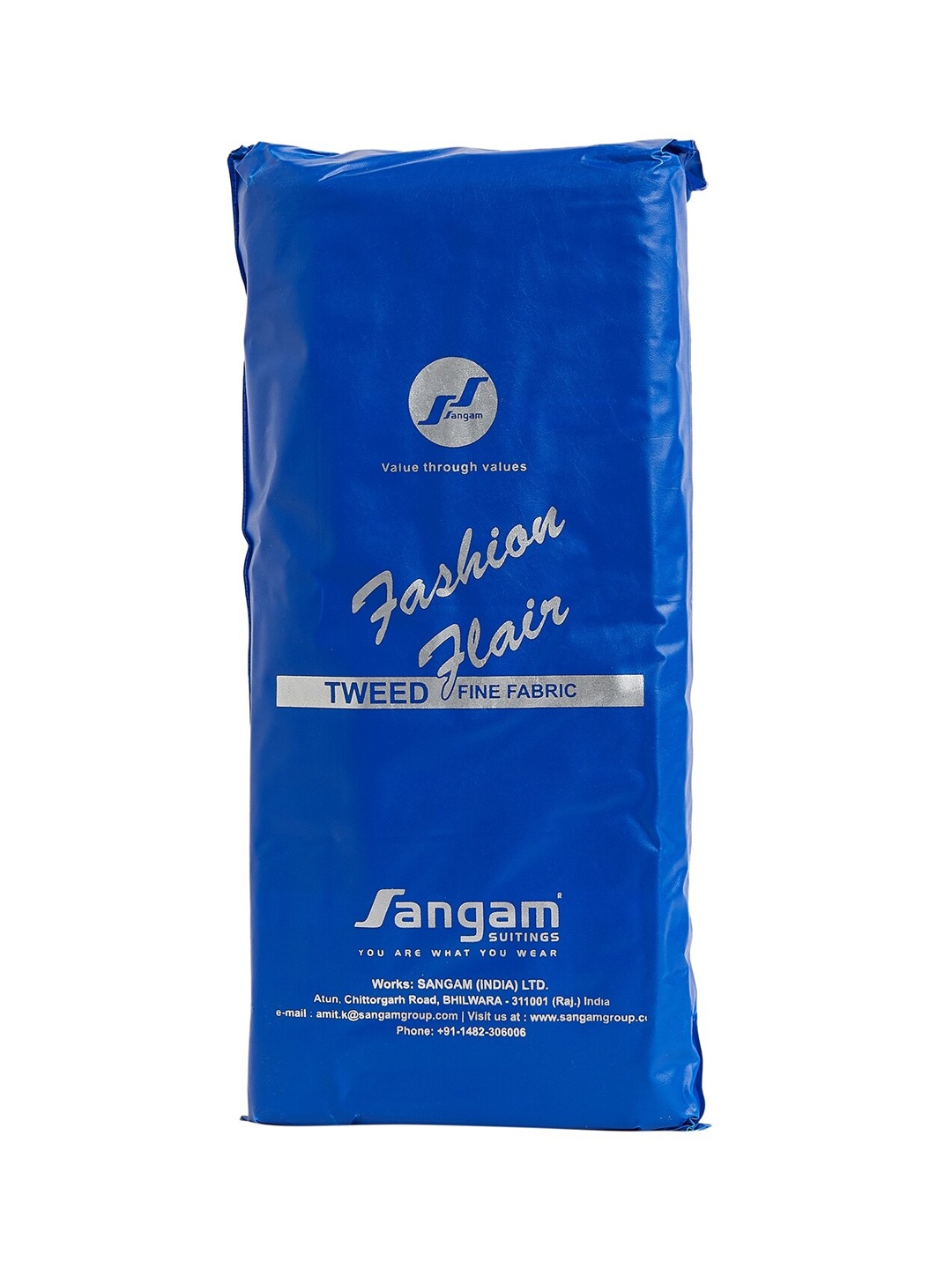

Sangam Men Unstitched Fabric, Blue