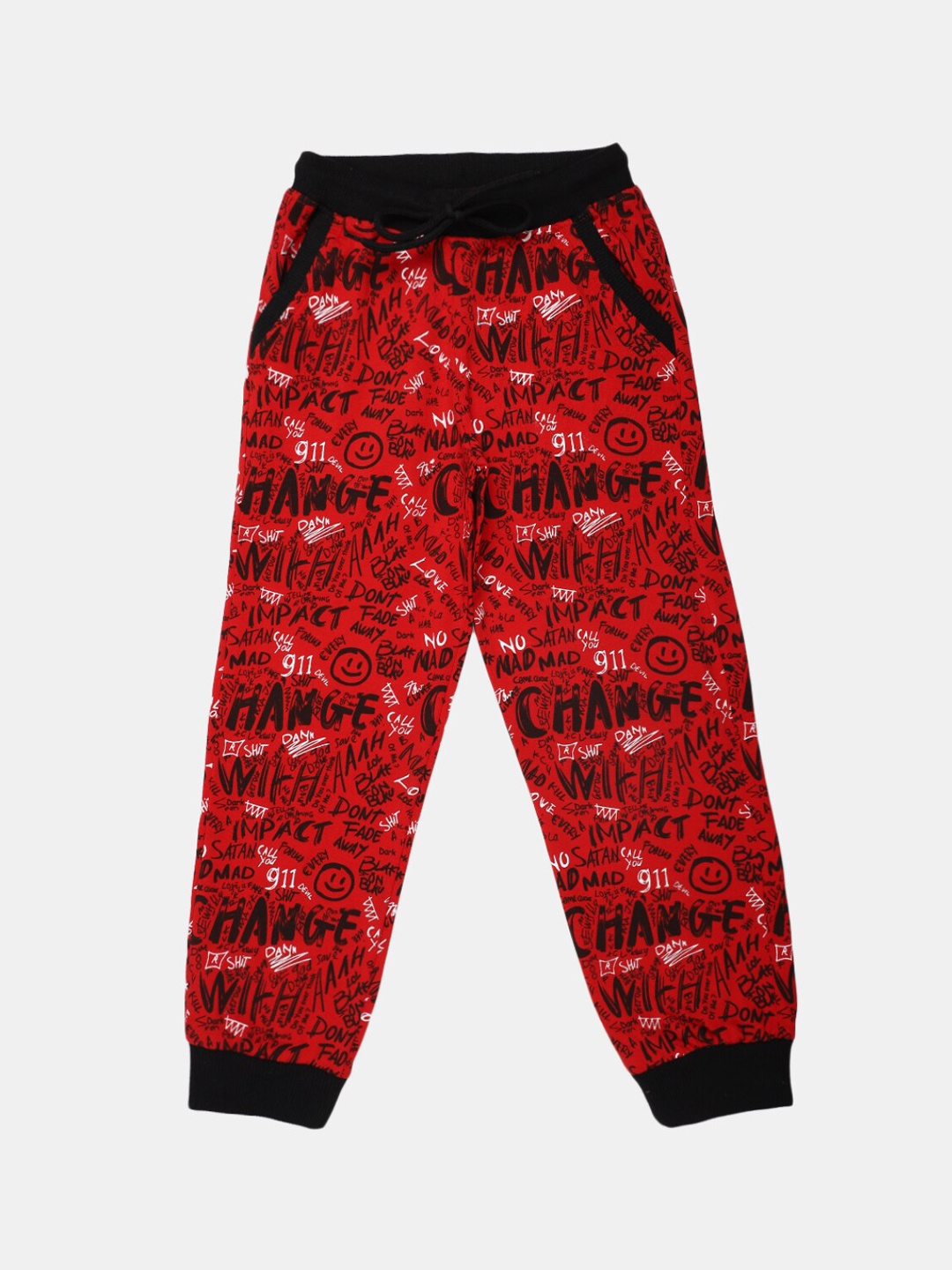 

V-Mart Boys Printed Joggers Lounge Pants, Red