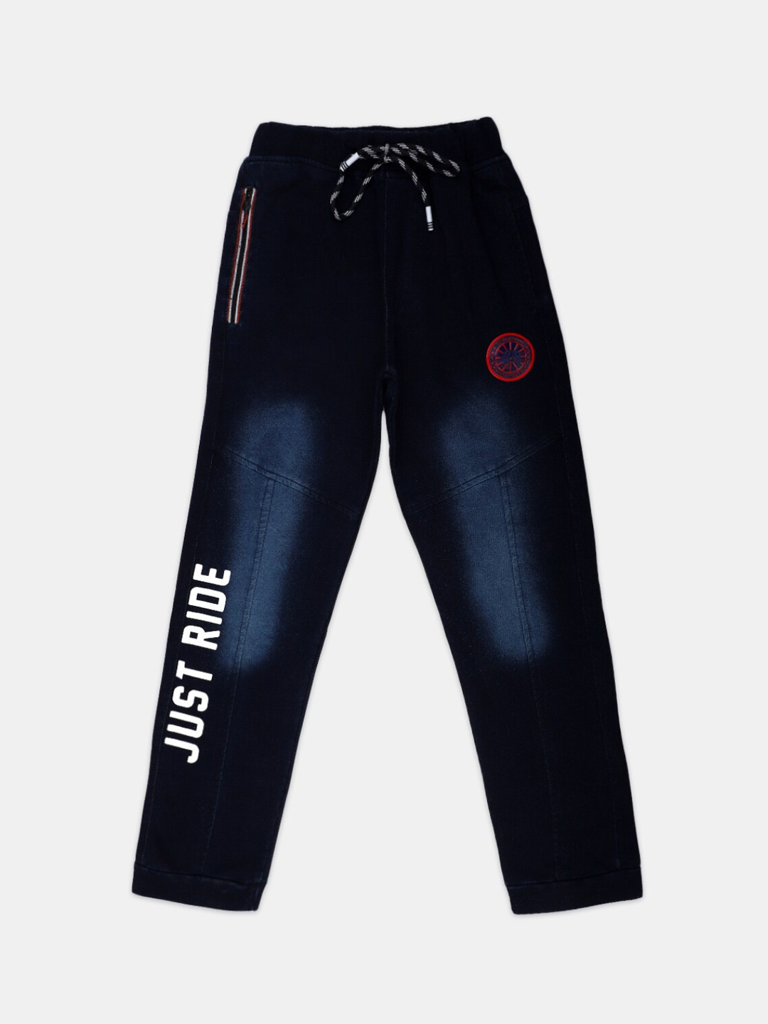 

V-Mart Boys Printed Light Fade Jeans, Blue