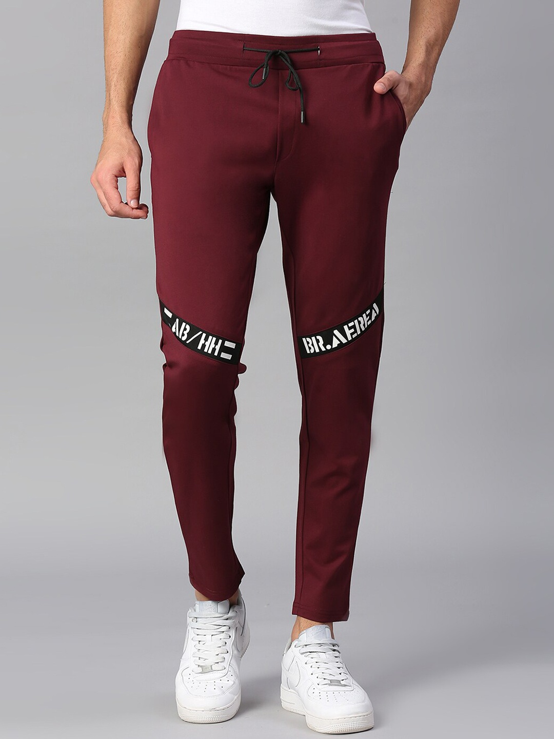 

HJ HASASI Men Slim-Fit Dry Fit Track Pant, Maroon