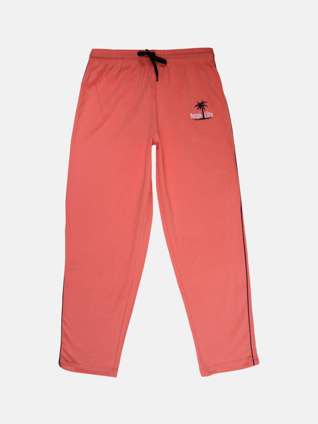 

V-Mart Girls Solid Cotton Single Jersey Lounge Pants, Peach
