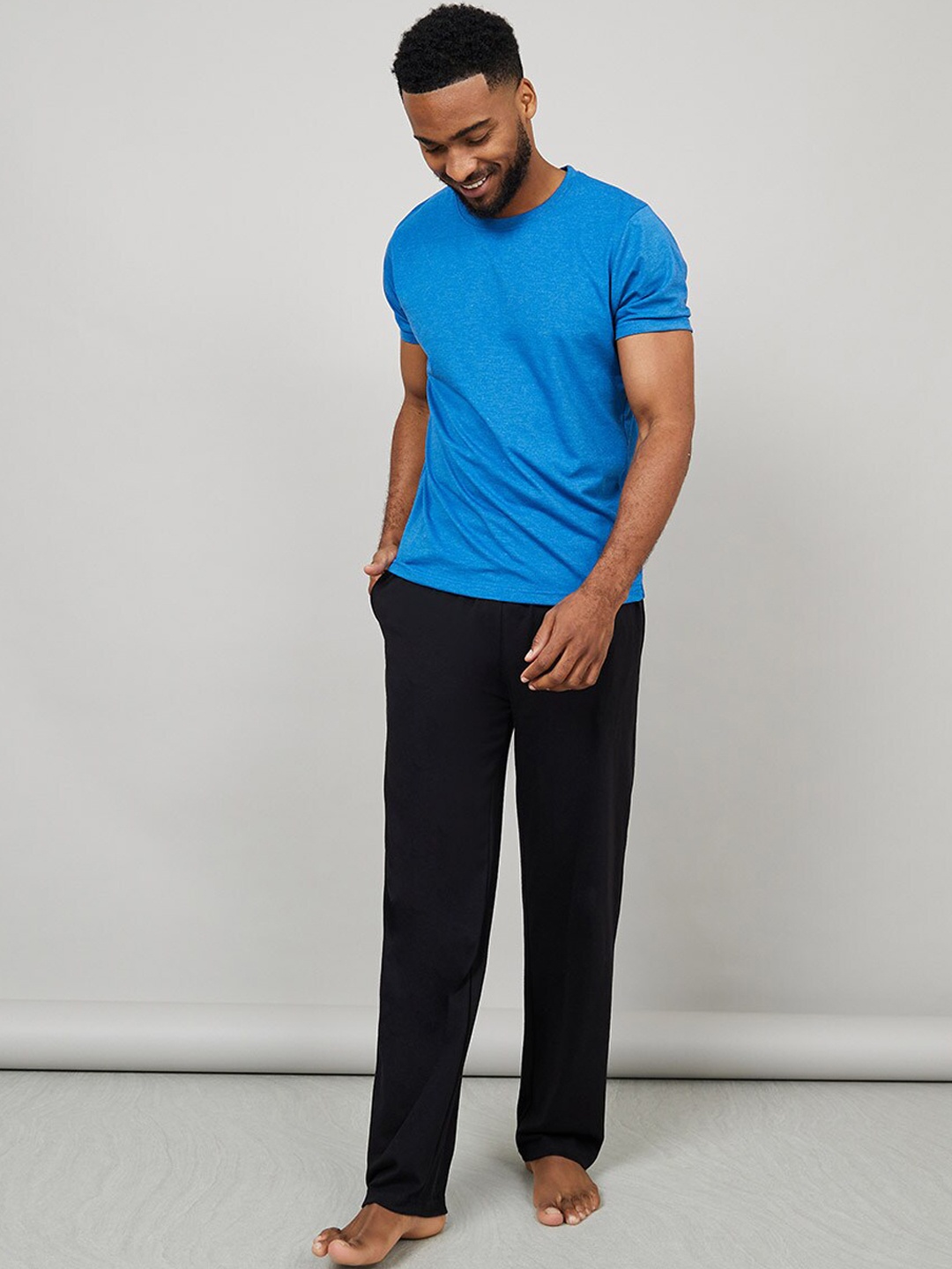 

Styli Round Neck Night Suit, Blue