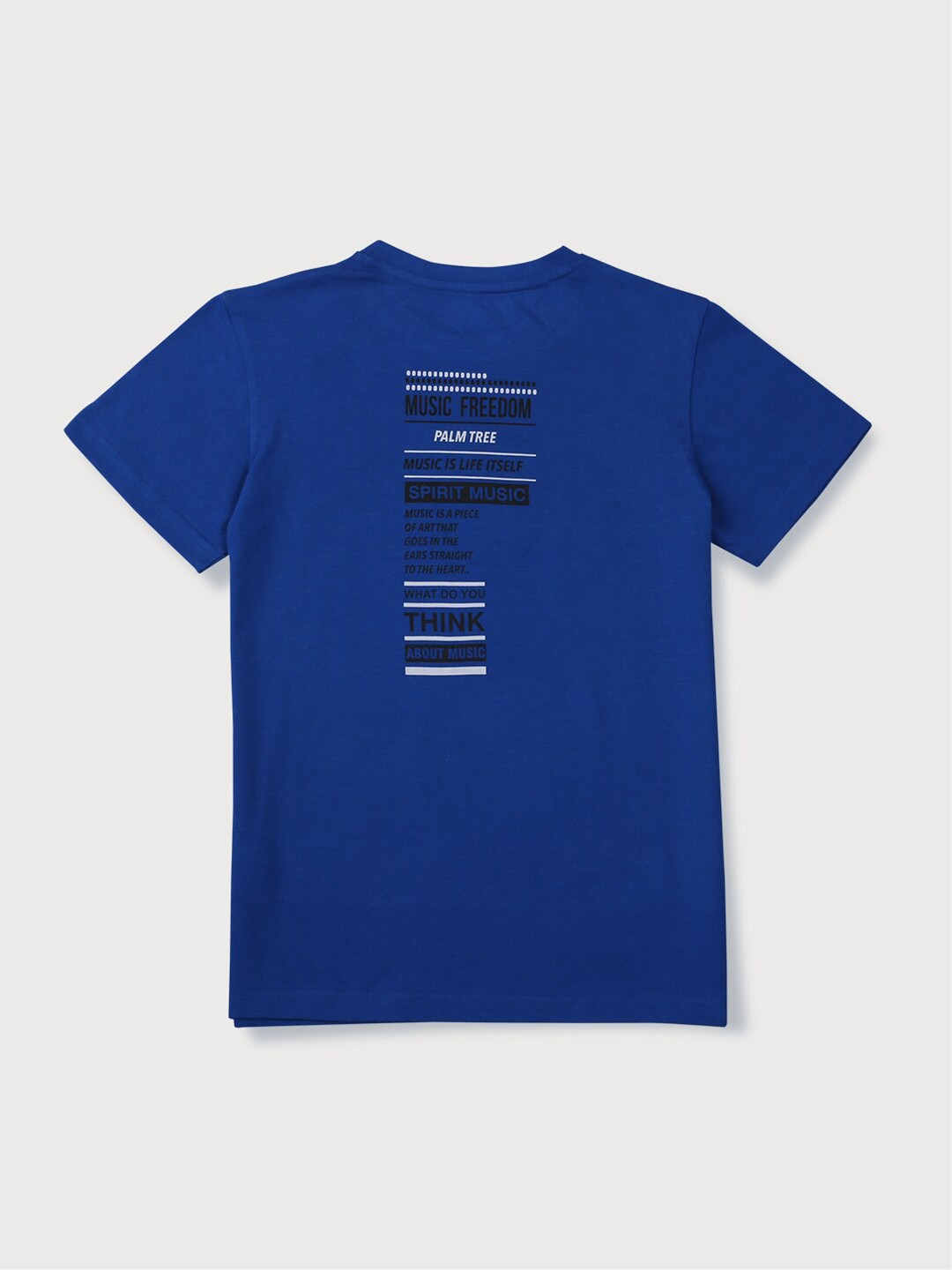 

Palm Tree Infant Boys Typography Printed Pure Cotton T-shirt, Navy blue