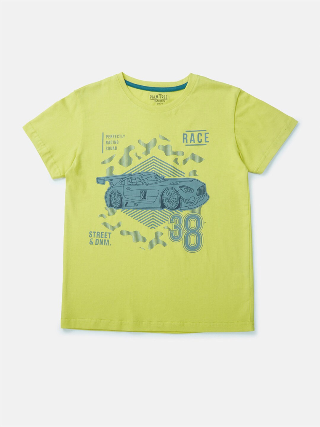 

Palm Tree Boys Typography Printed Pure Cotton T-shirt, Sea green