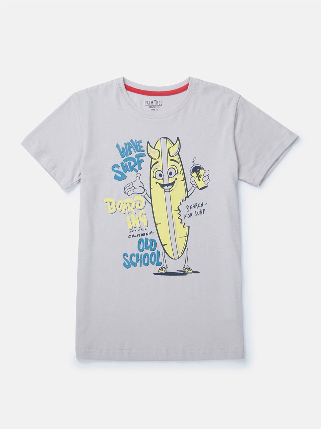

Palm Tree Boys Typography Printed Pure Cotton T-shirt, White