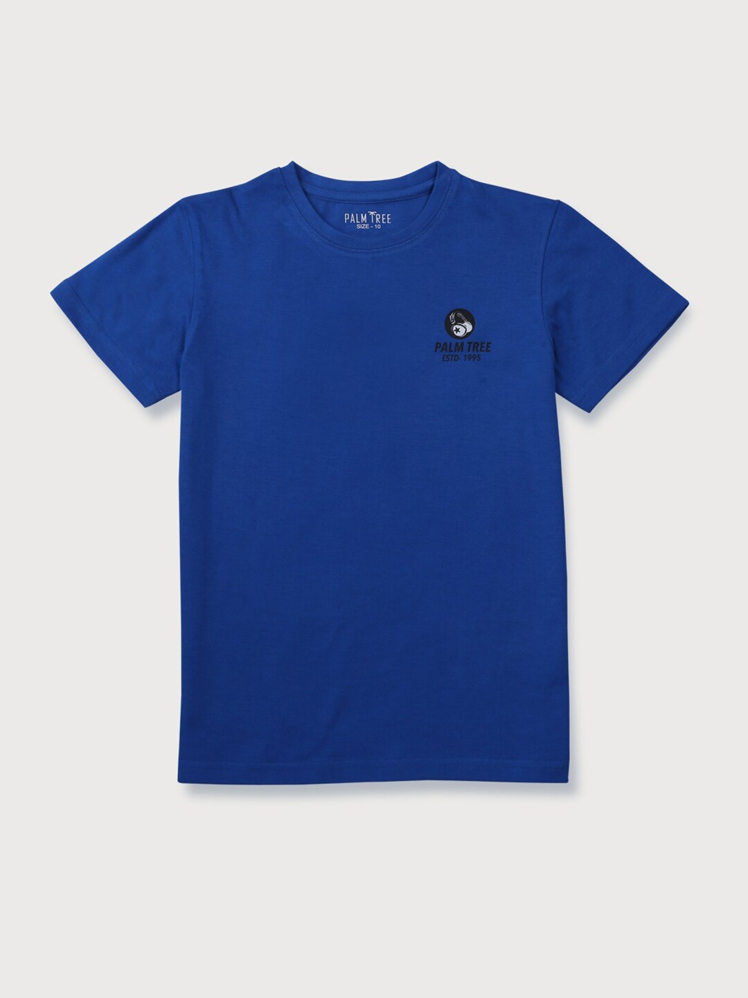 

Palm Tree Boys Round Neck Typography Printed Pure Cotton T-shirt, Navy blue