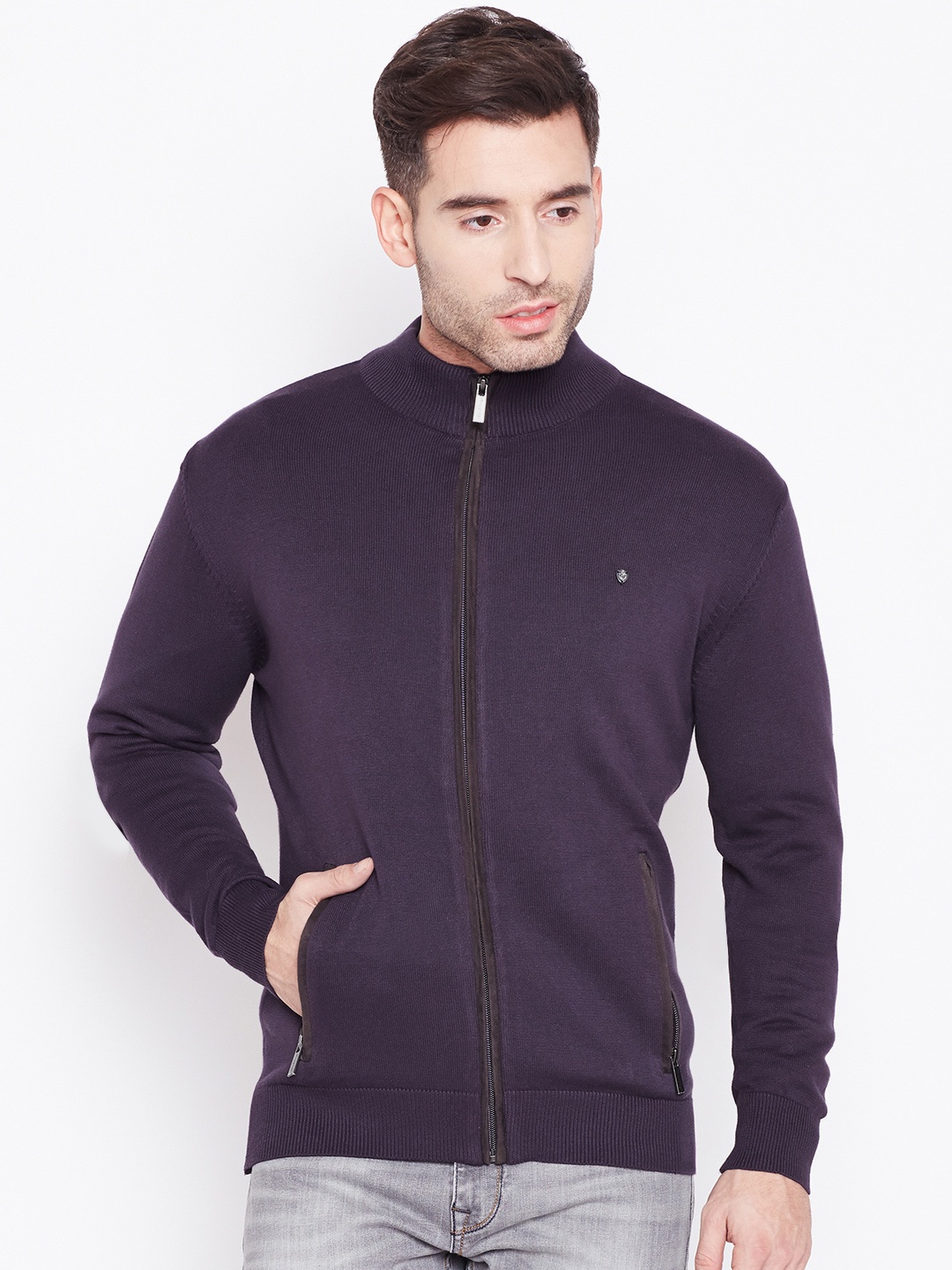 

Blackberrys Men Purple Solid Sweatshirt