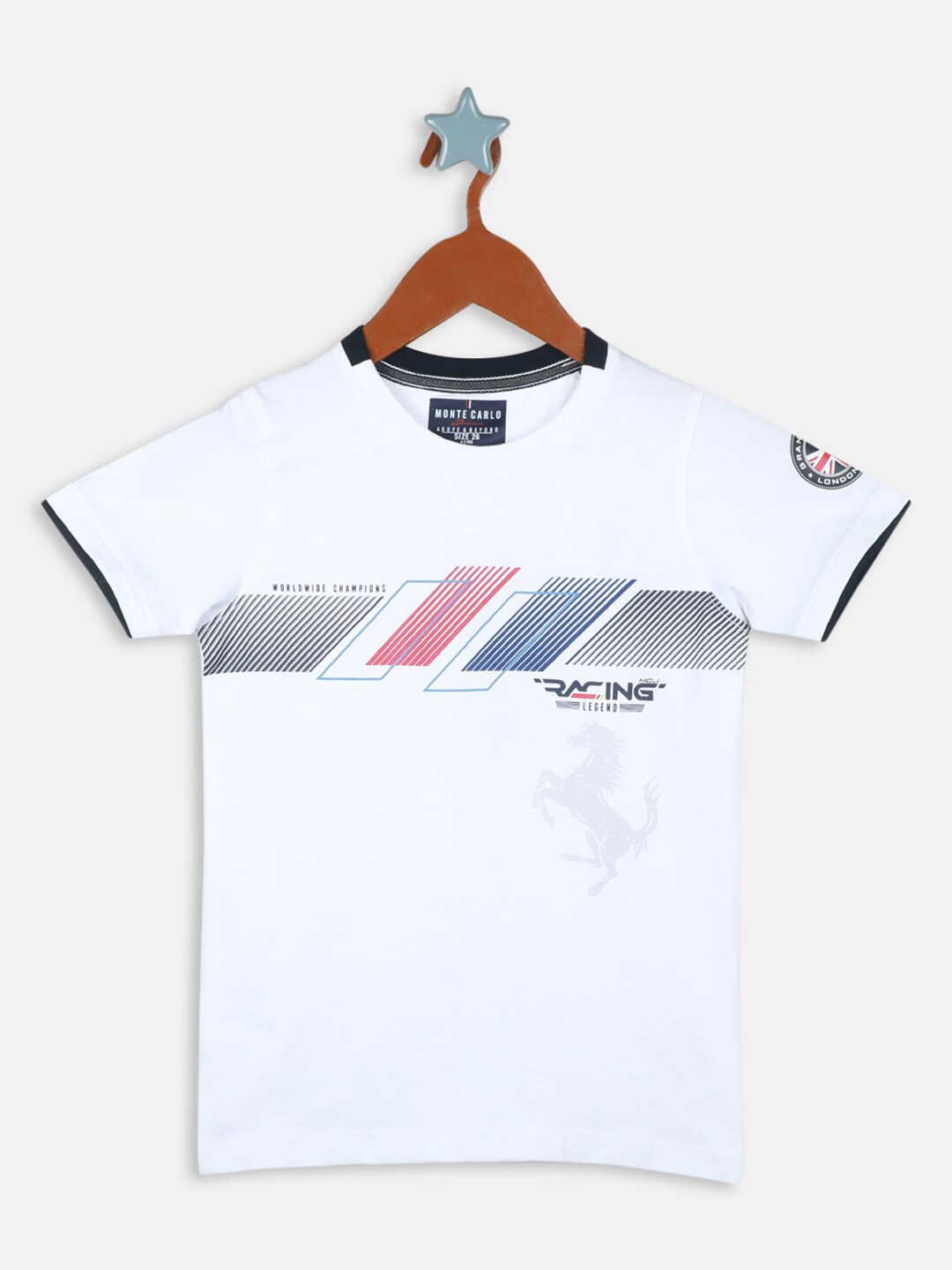 

Monte Carlo Boys Graphic Printed T-shirt, White
