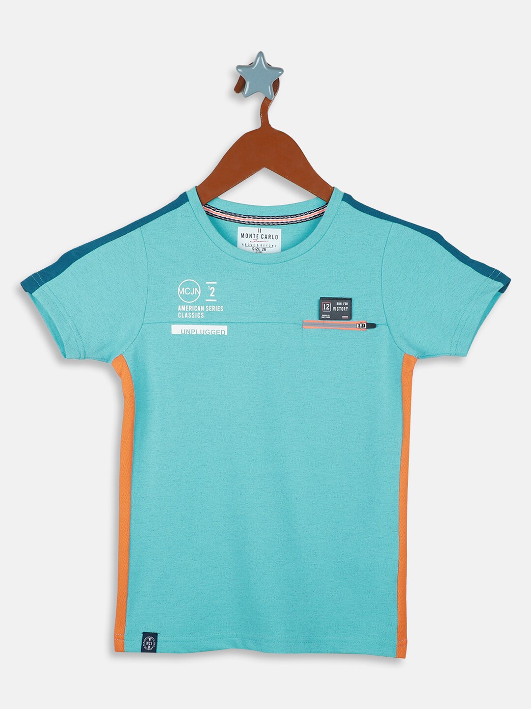 

Monte Carlo Boys Cotton T-shirt, Blue
