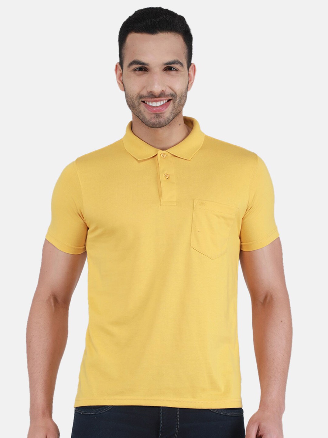 

Monte Carlo Polo Collar Short Sleeves T-shirt, Yellow