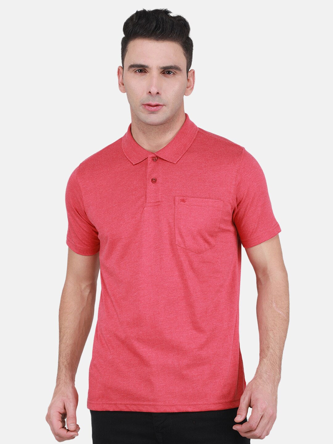 

Monte Carlo Polo Collar Short Sleeves T-shirt, Red